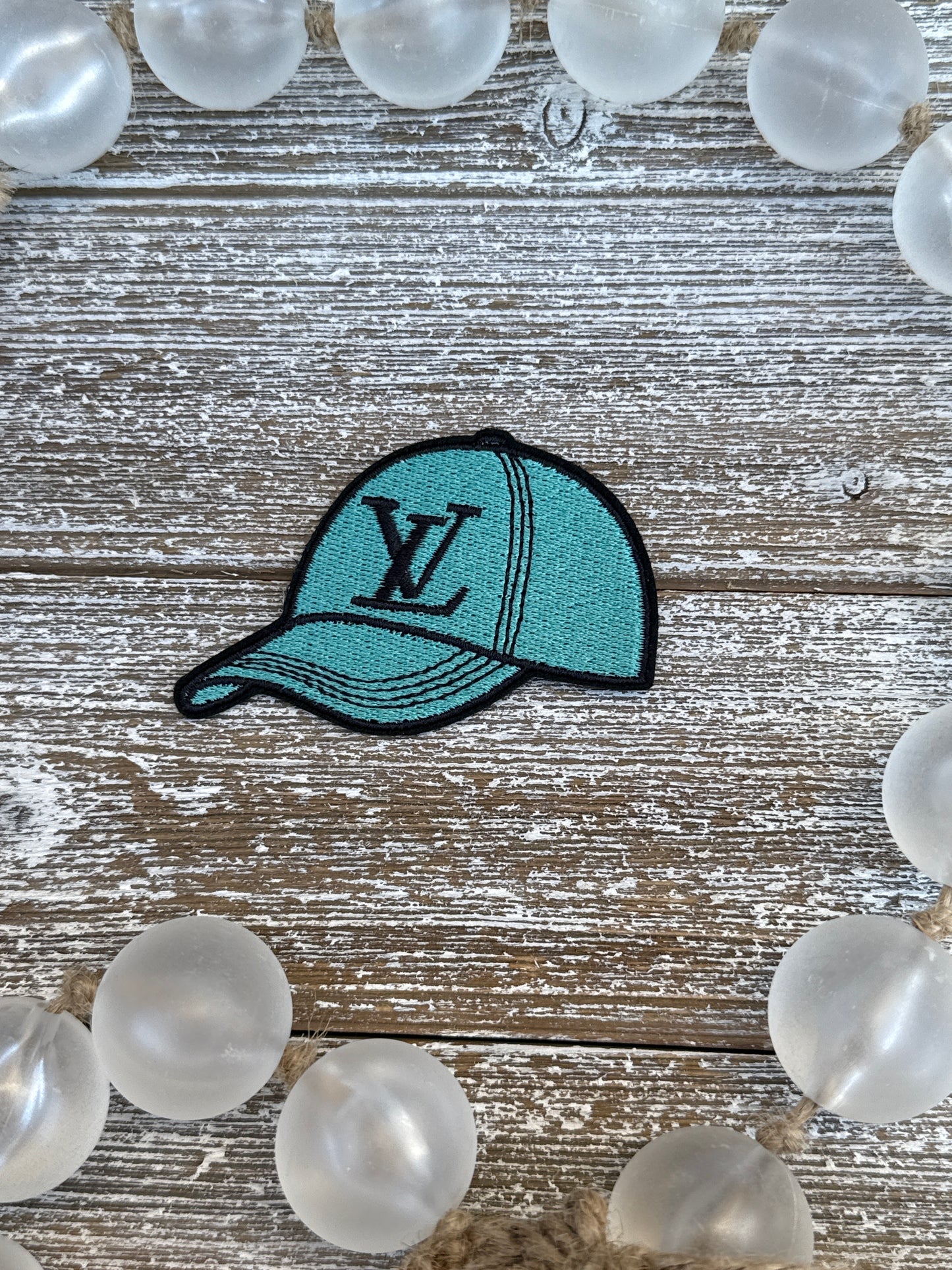Teal and Black LV Baseball Cap