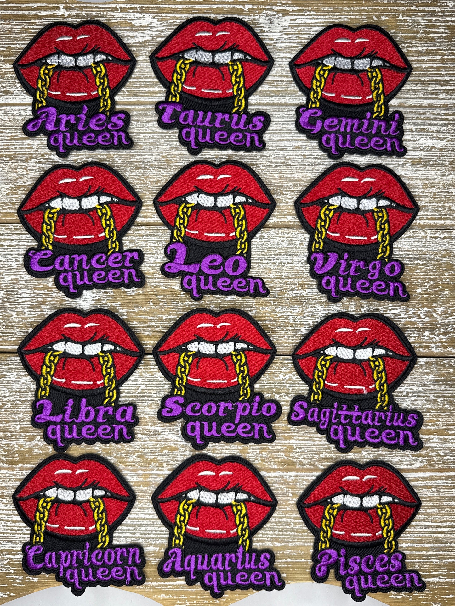 Zodiac Mouth/Lips Necklace Purple