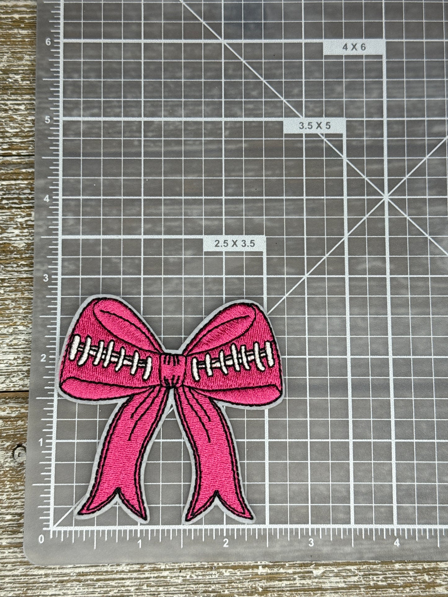 Pink Football Bow