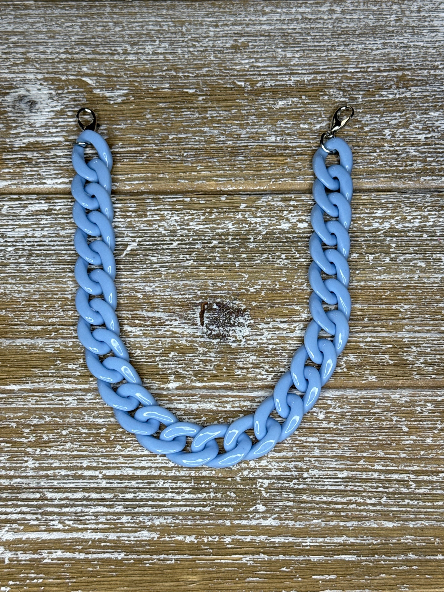 Baby Blue Link Hat Chain