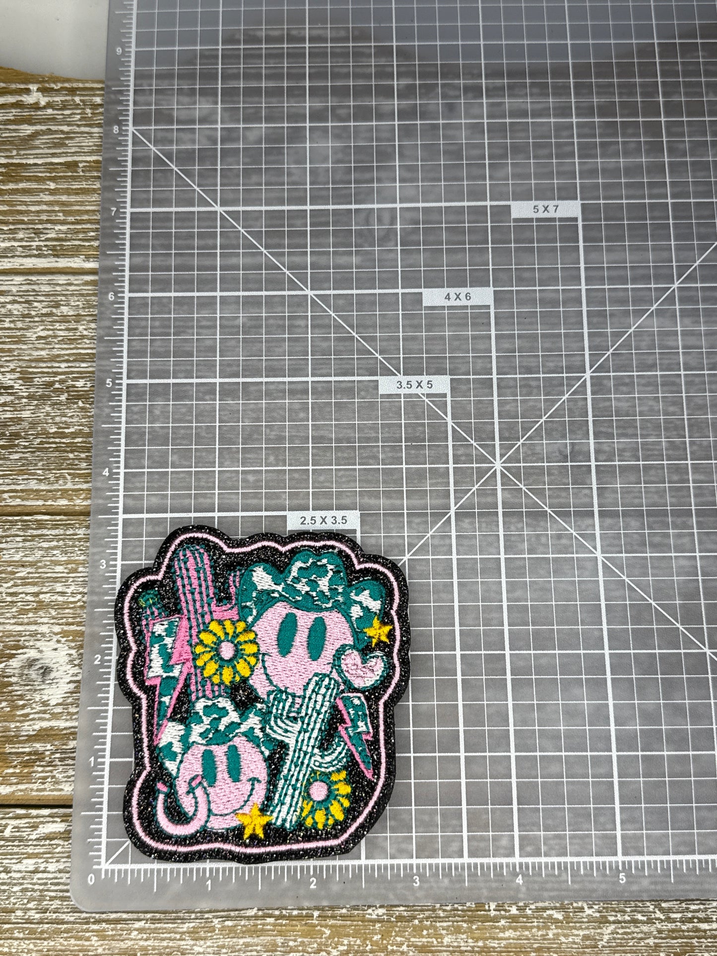 Glitter Smiley Face Cowboy