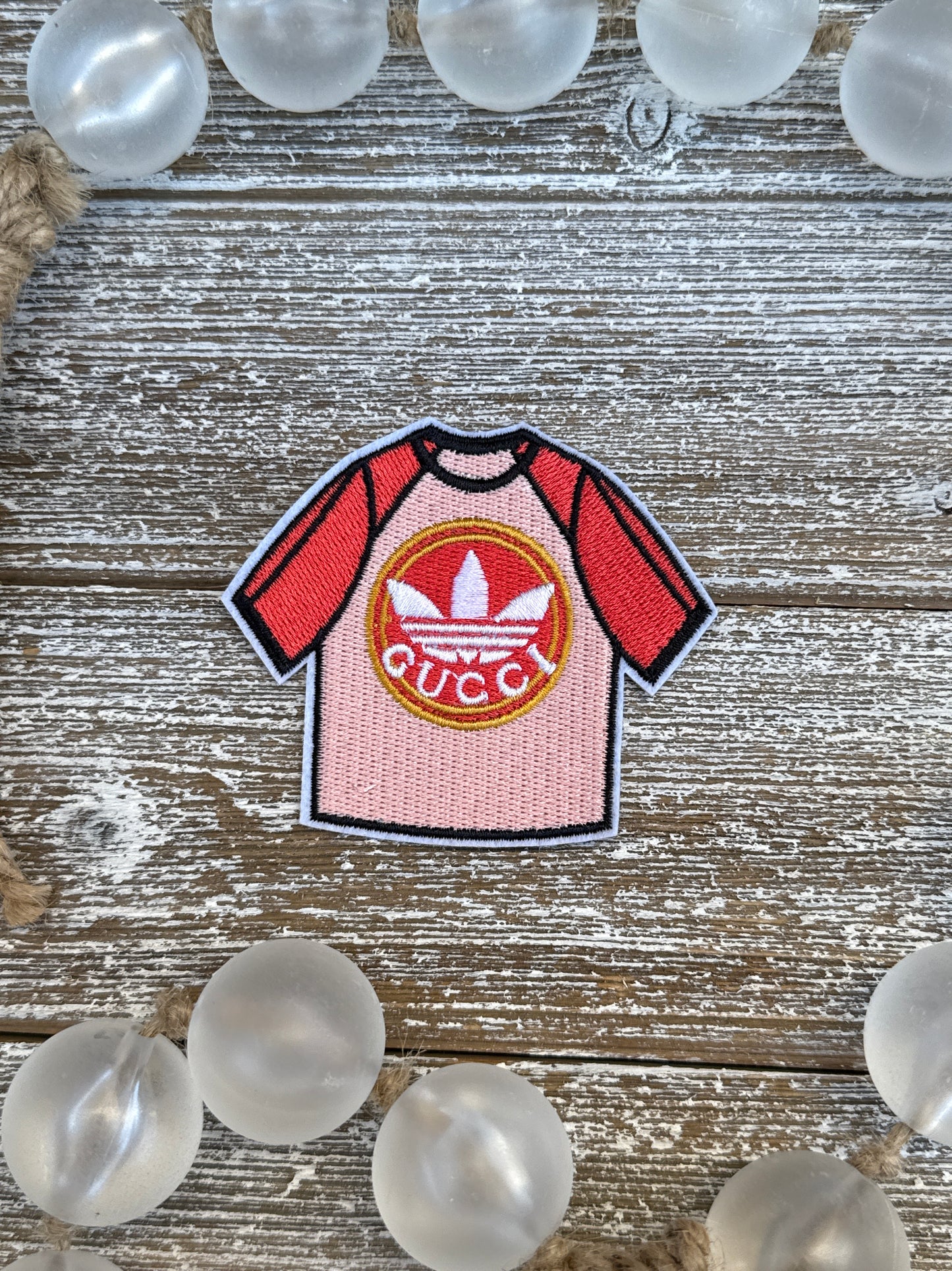 Coral and White GG T-shirt
