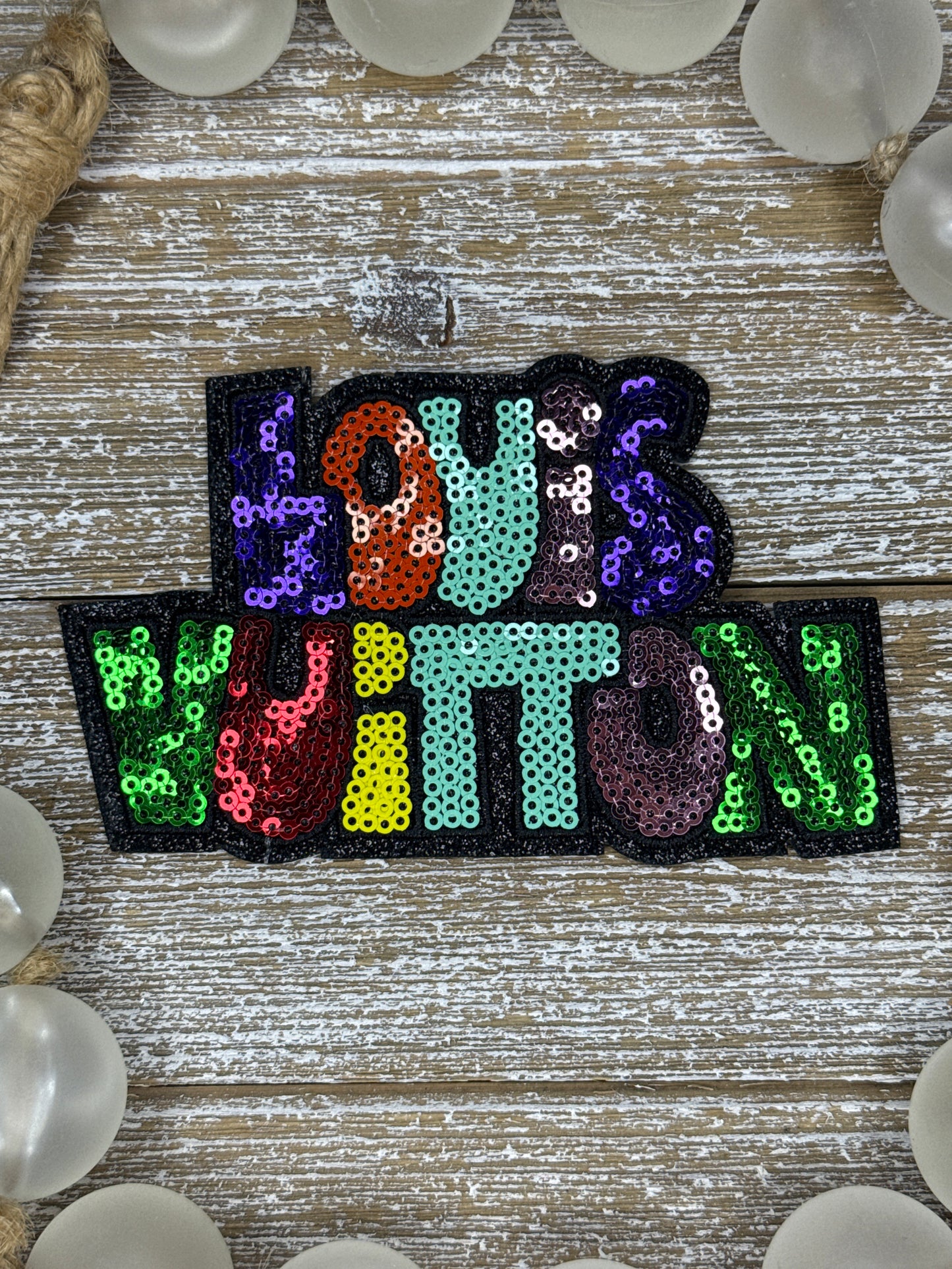 Sequin LV Colorful Words