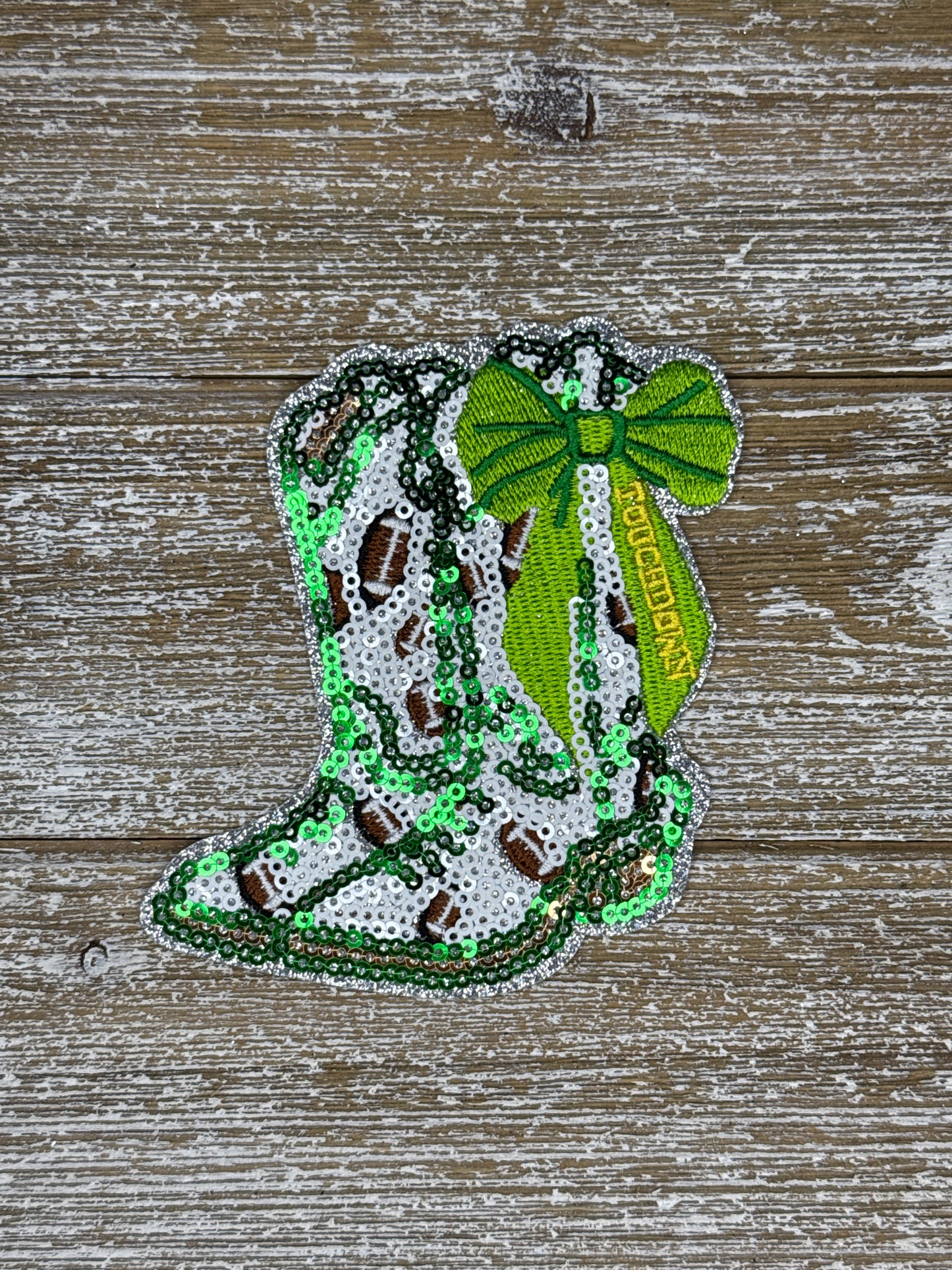 Sequin Touchdown Bow Cowgirl/boy Boot