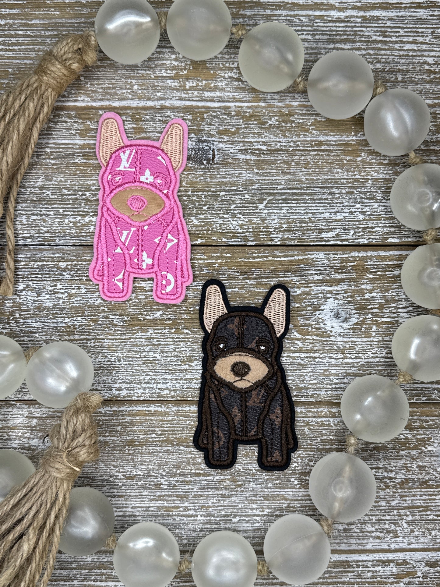 LV Dog Faux Leather
