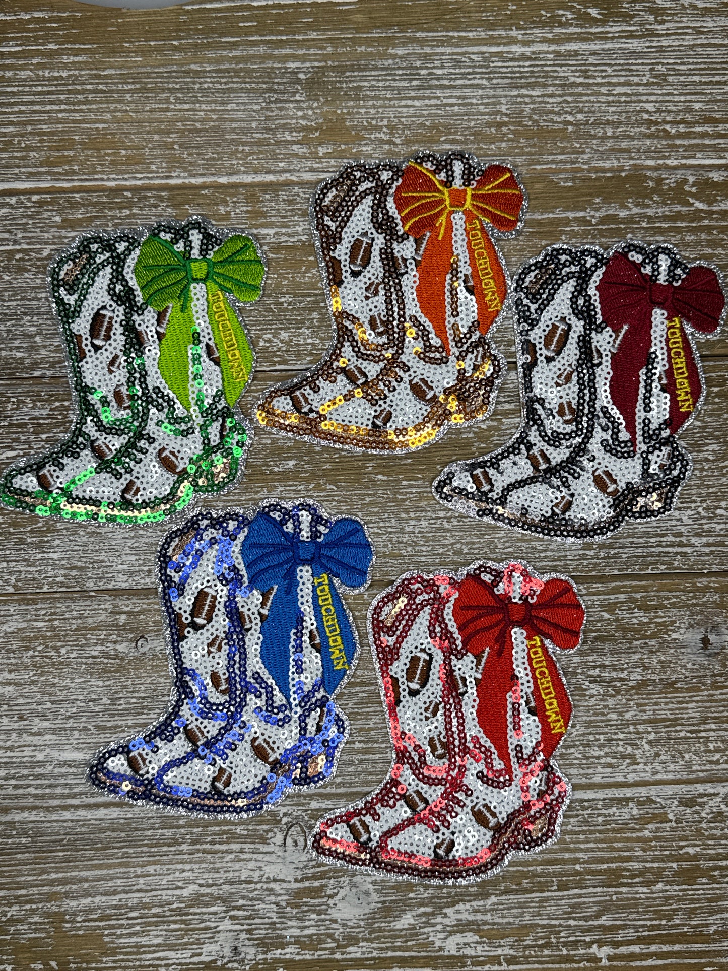 Sequin Touchdown Bow Cowgirl/boy Boot