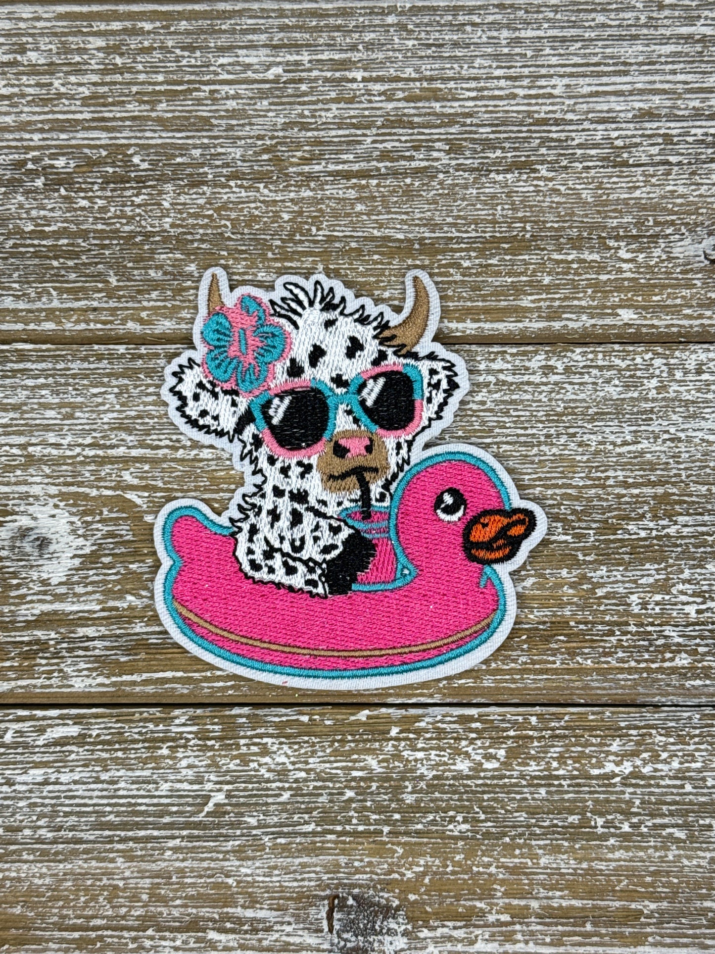 Cute Cow In Ducky Float