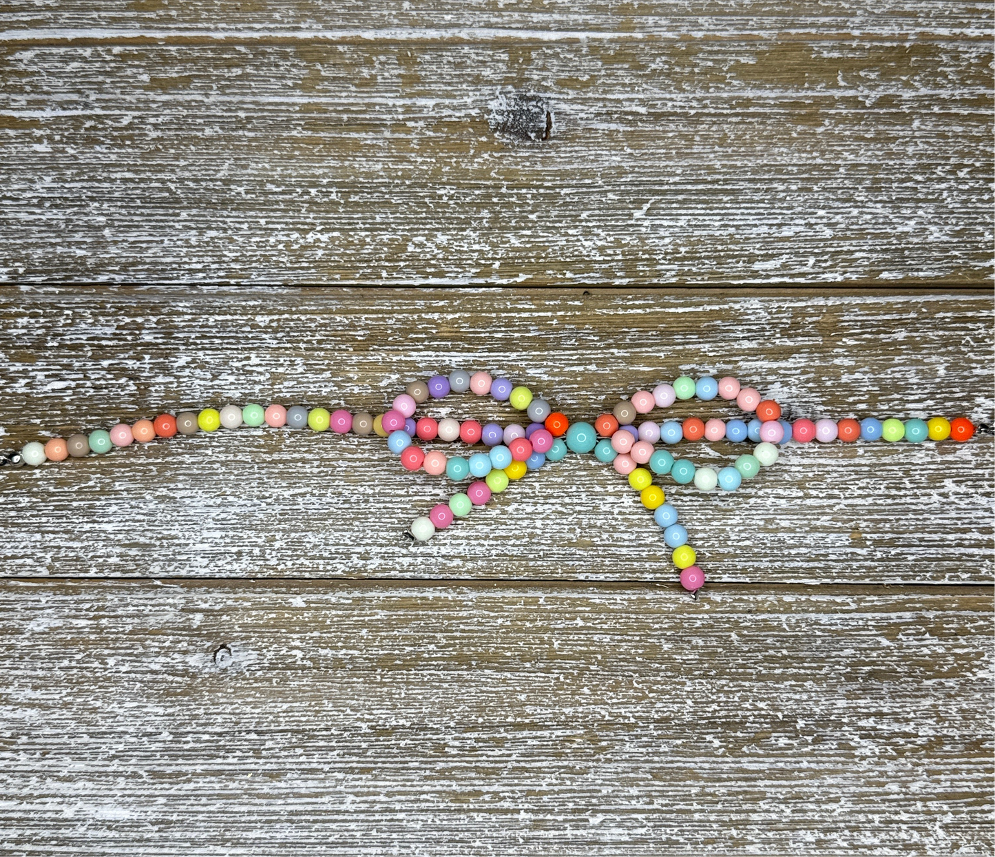 Multi-Color Bow Beaded Hat Chain