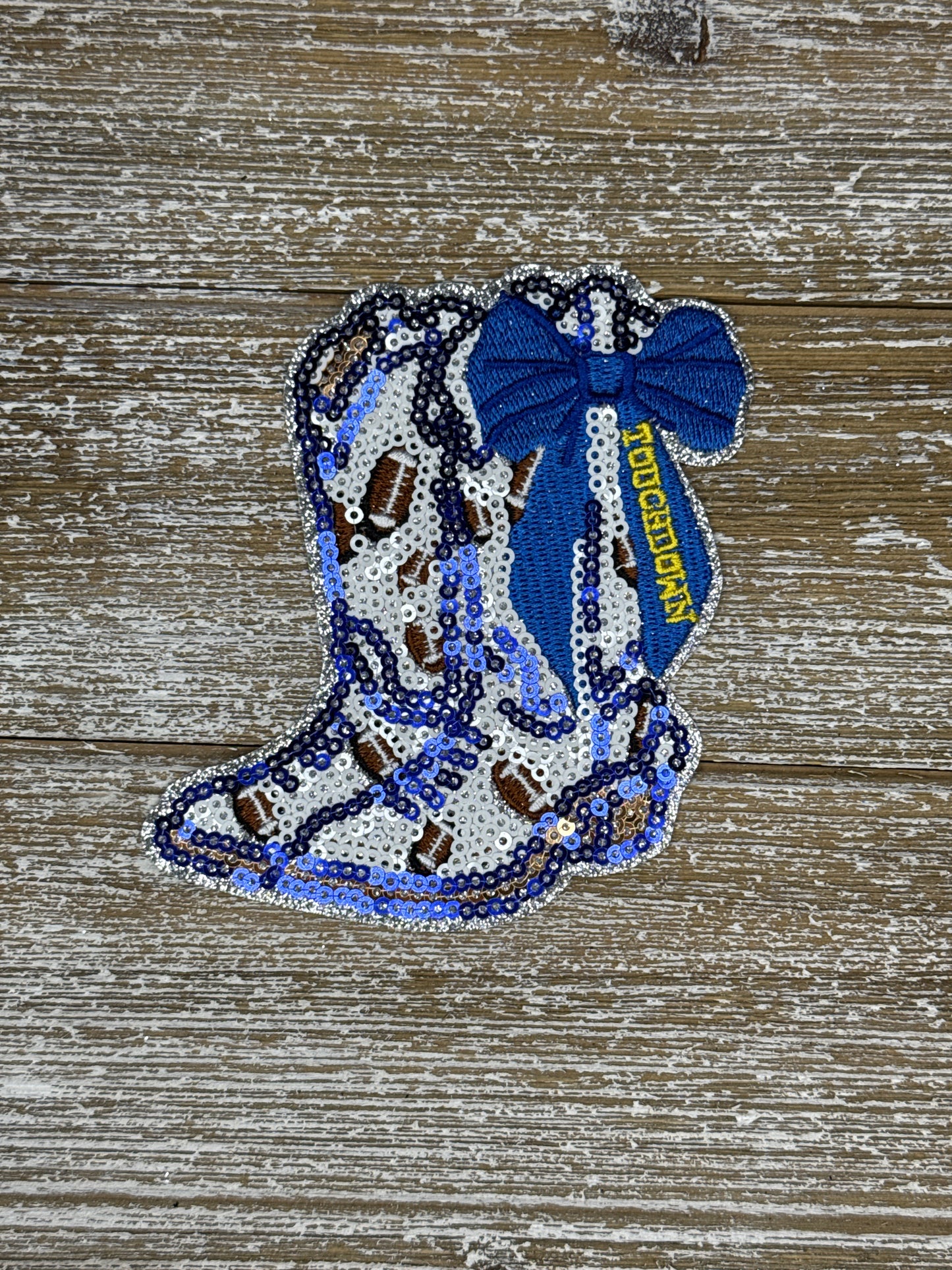 Sequin Touchdown Bow Cowgirl/boy Boot