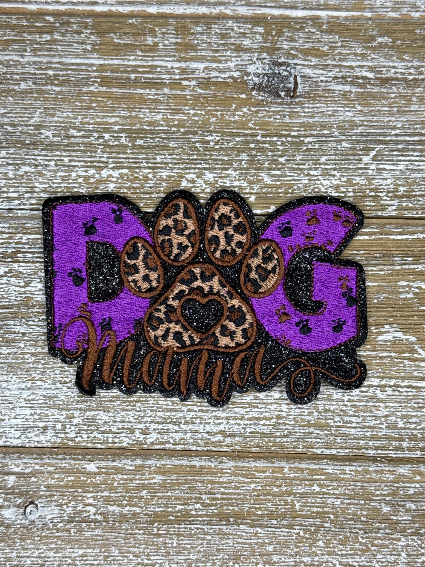 Black Glitter Dog Mama