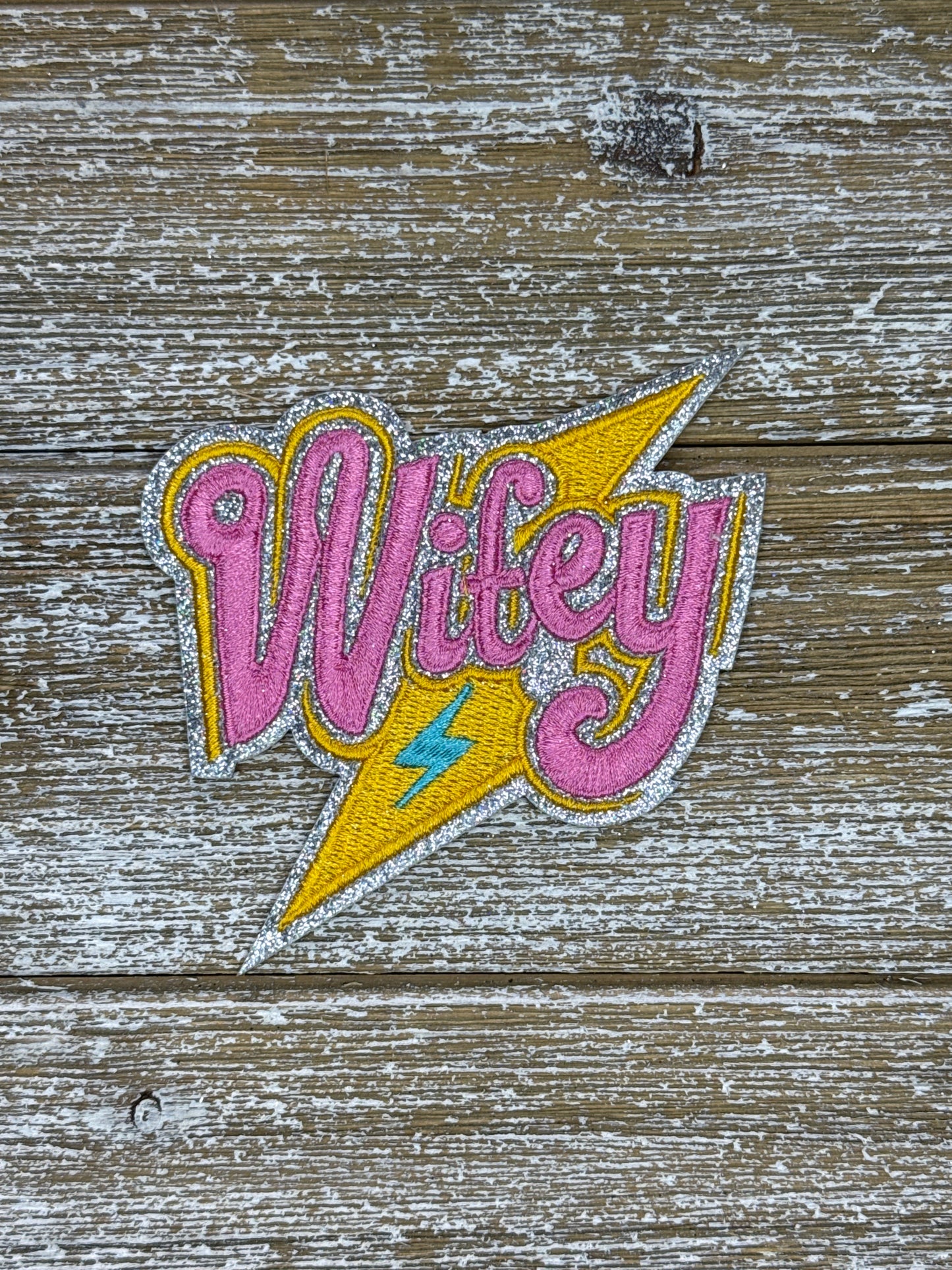 Silver Glitter Wifey