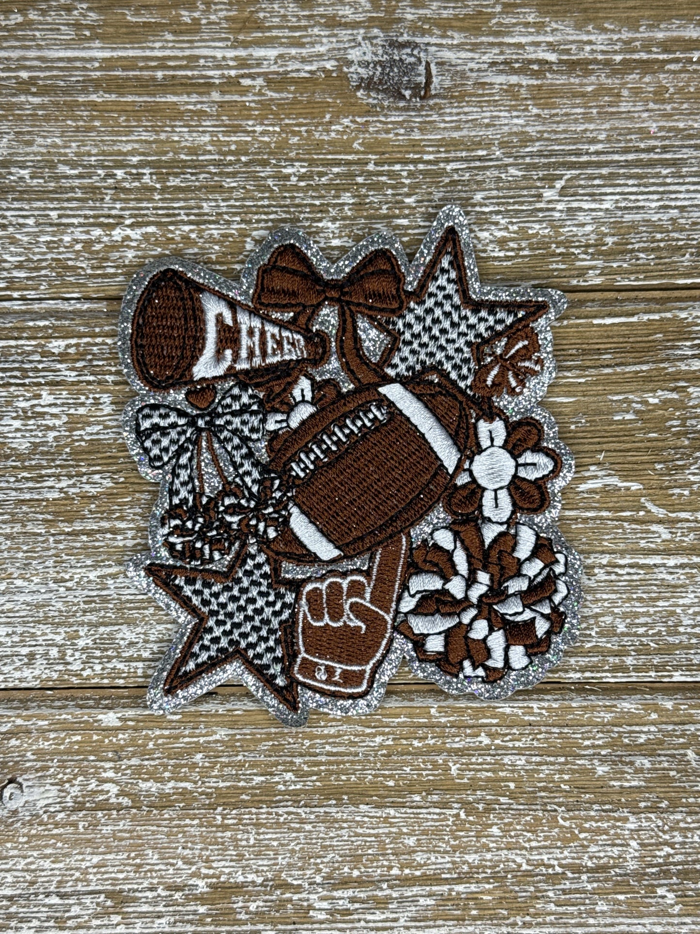 Silver Glitter Football Collage ￼