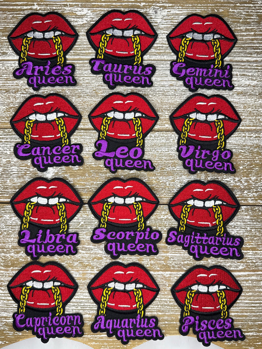 Zodiac Mouth/Lips Necklace Purple