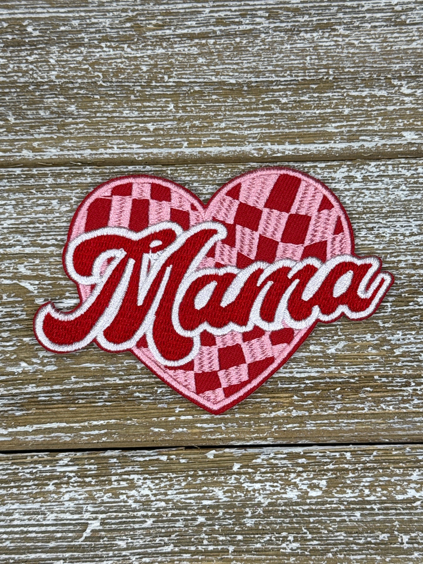 Checkered Mama Heart