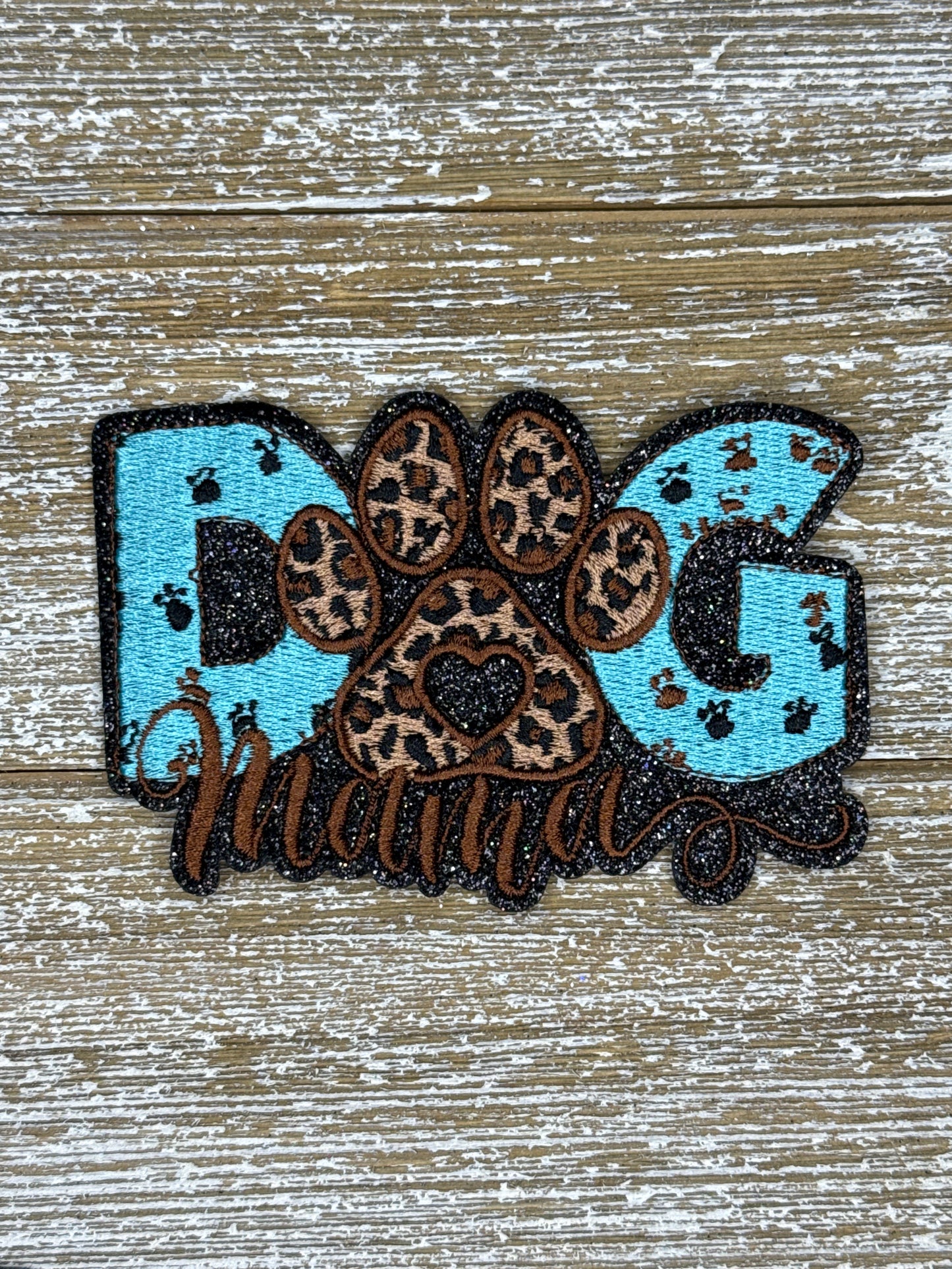 Black Glitter Dog Mama