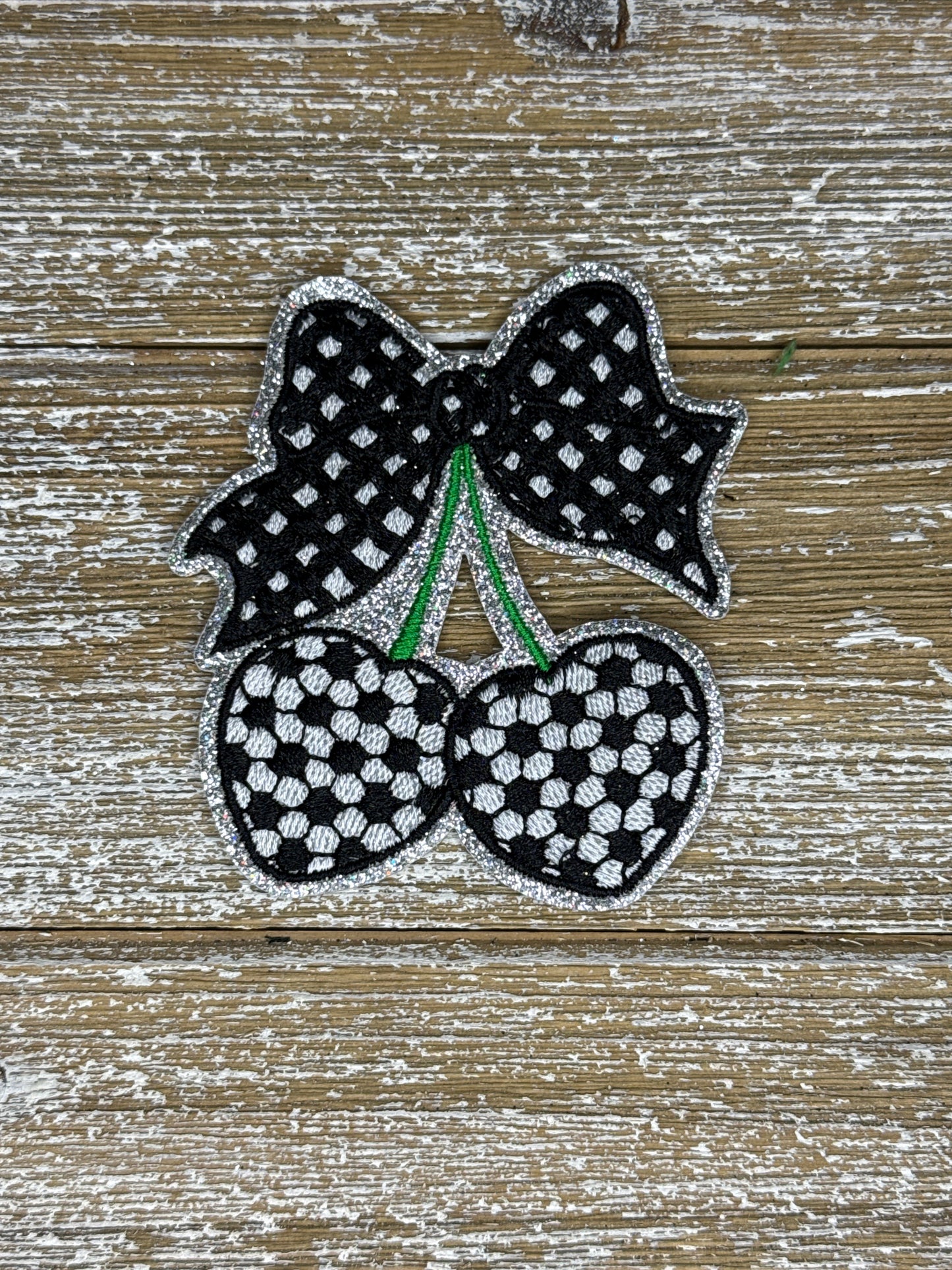 Silver Glitter Sports Cherries