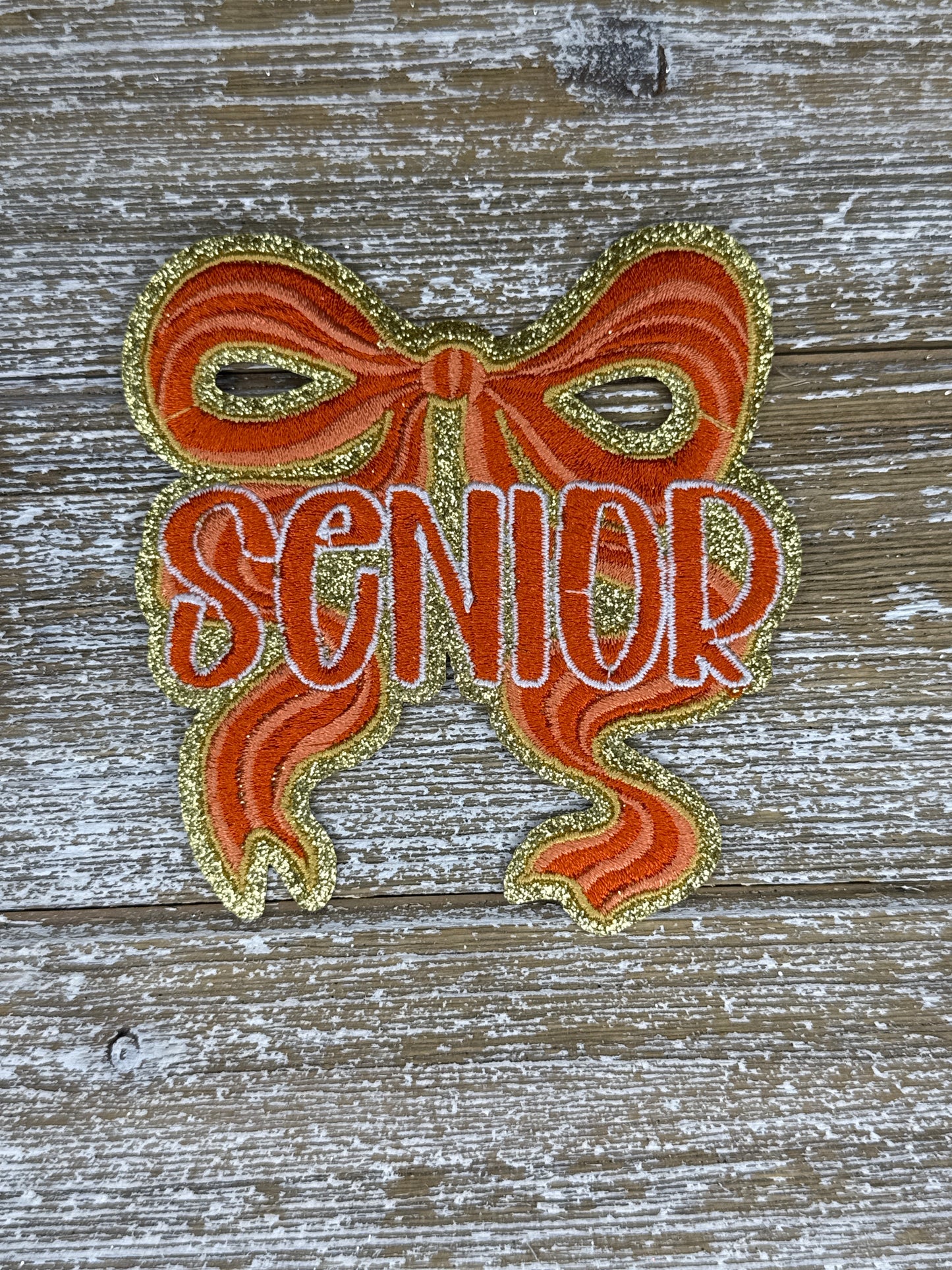 Gold Glitter Senior Bow
