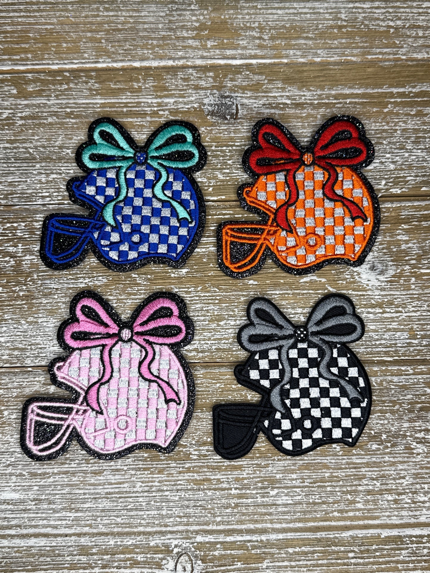 Checkered Football Helmet