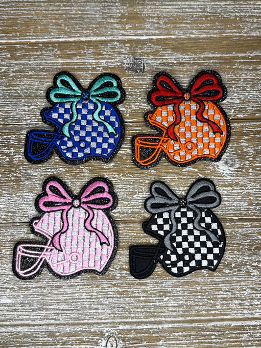 Checkered Football Helmet