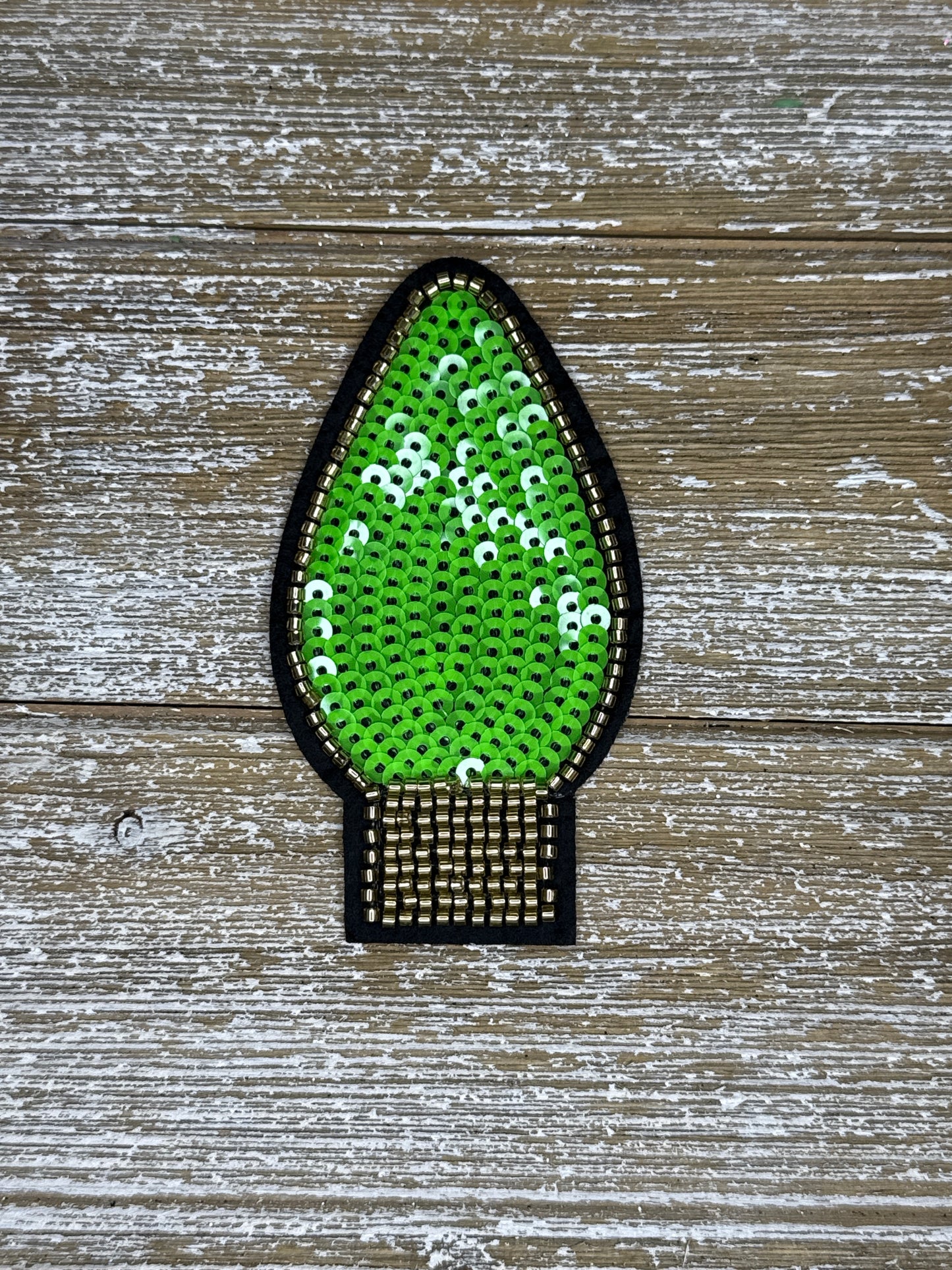 Sequin And Beaded Christmas Bulb