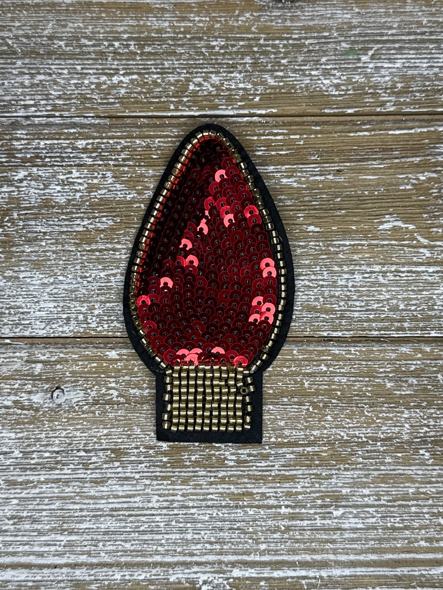 Sequin And Beaded Christmas Bulb