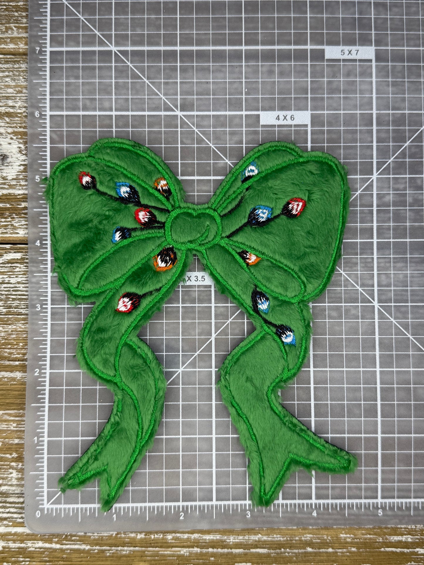 Large Fuzzy Christmas Light Bow