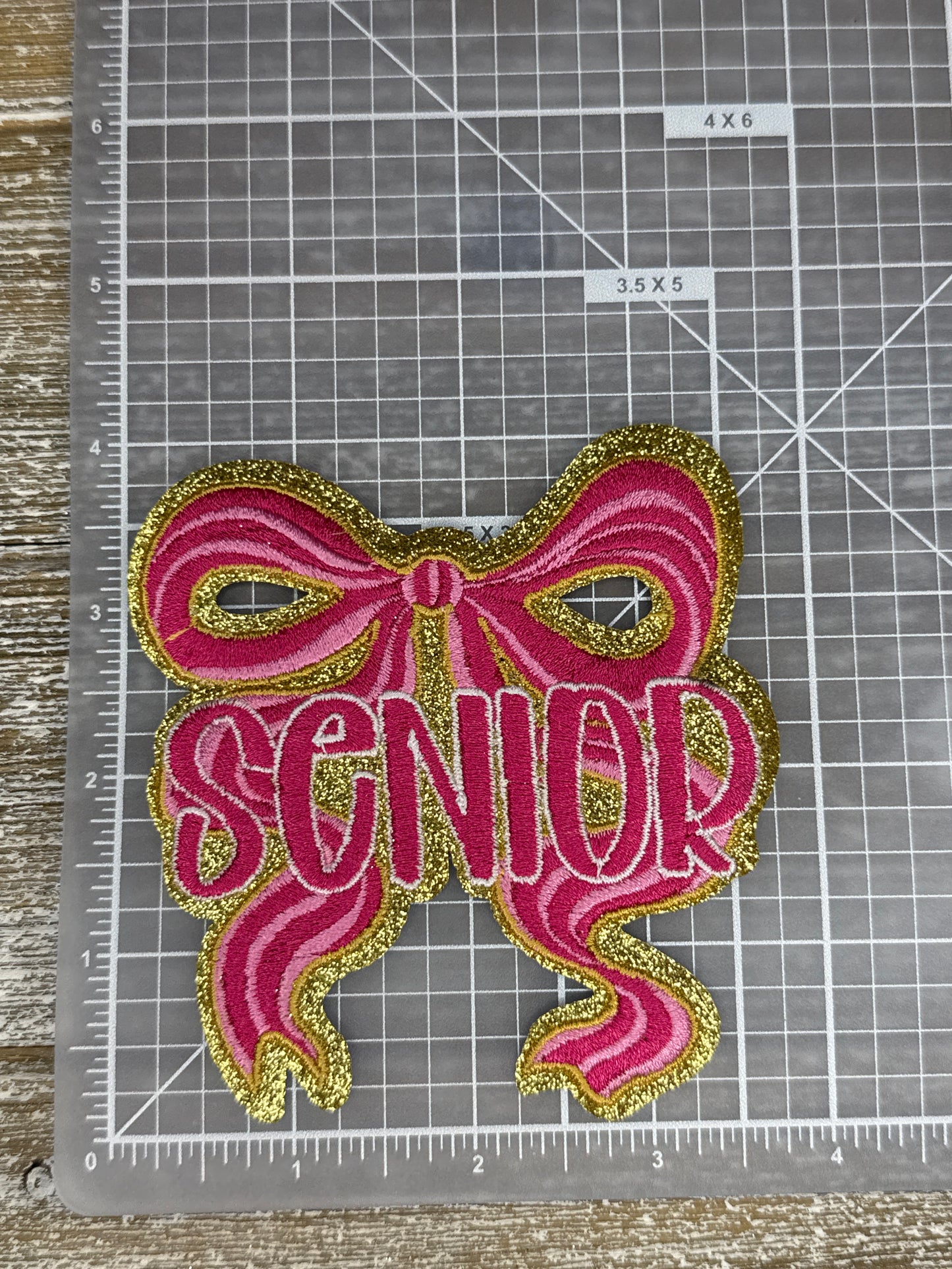 Gold Glitter Senior Bow
