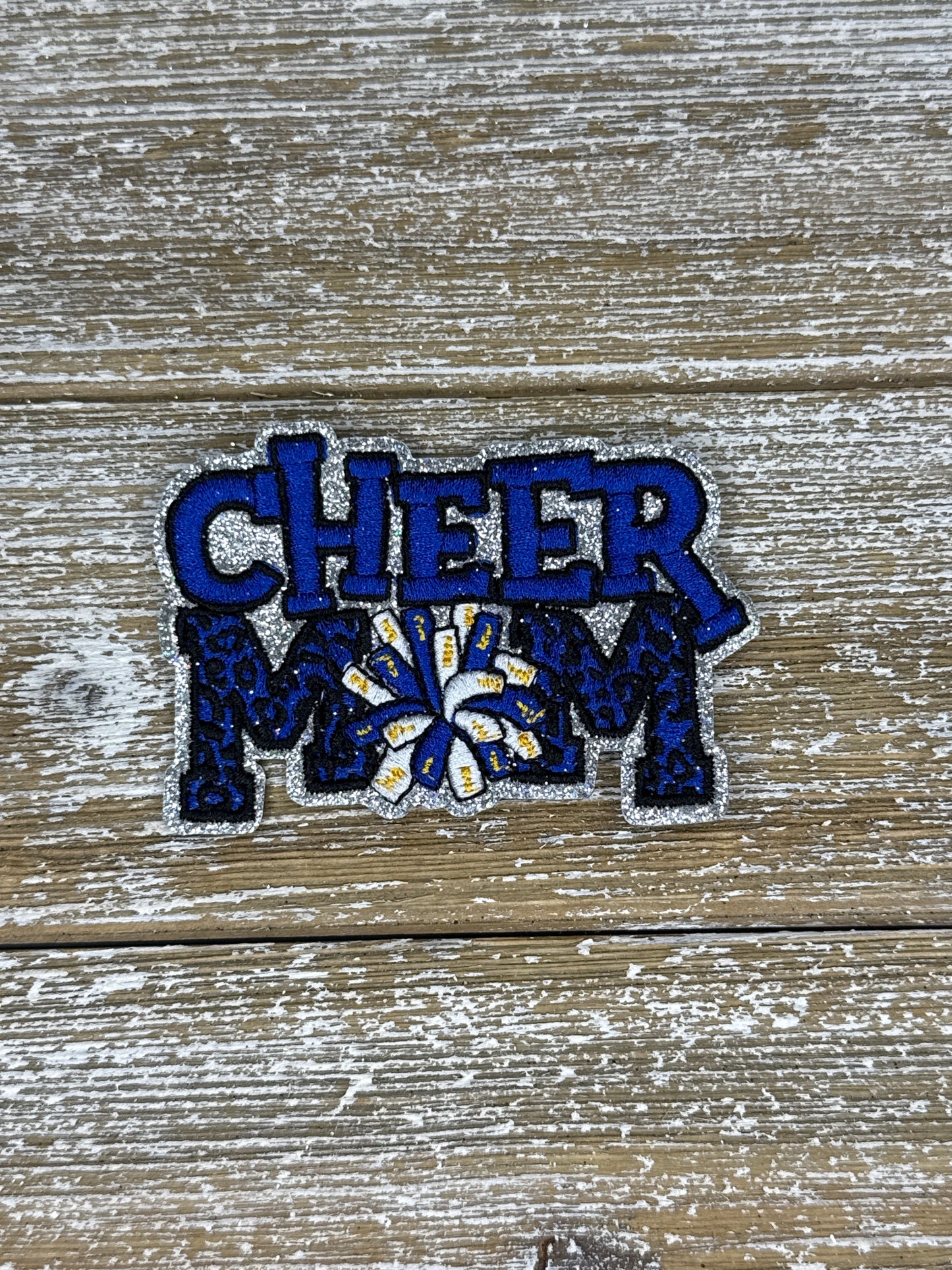 Silver Glitter Cheer Mom