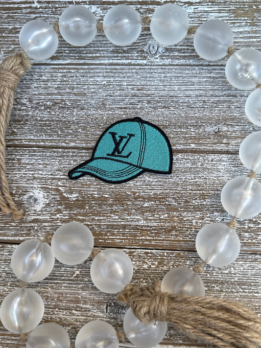 Teal and Black LV Baseball Cap