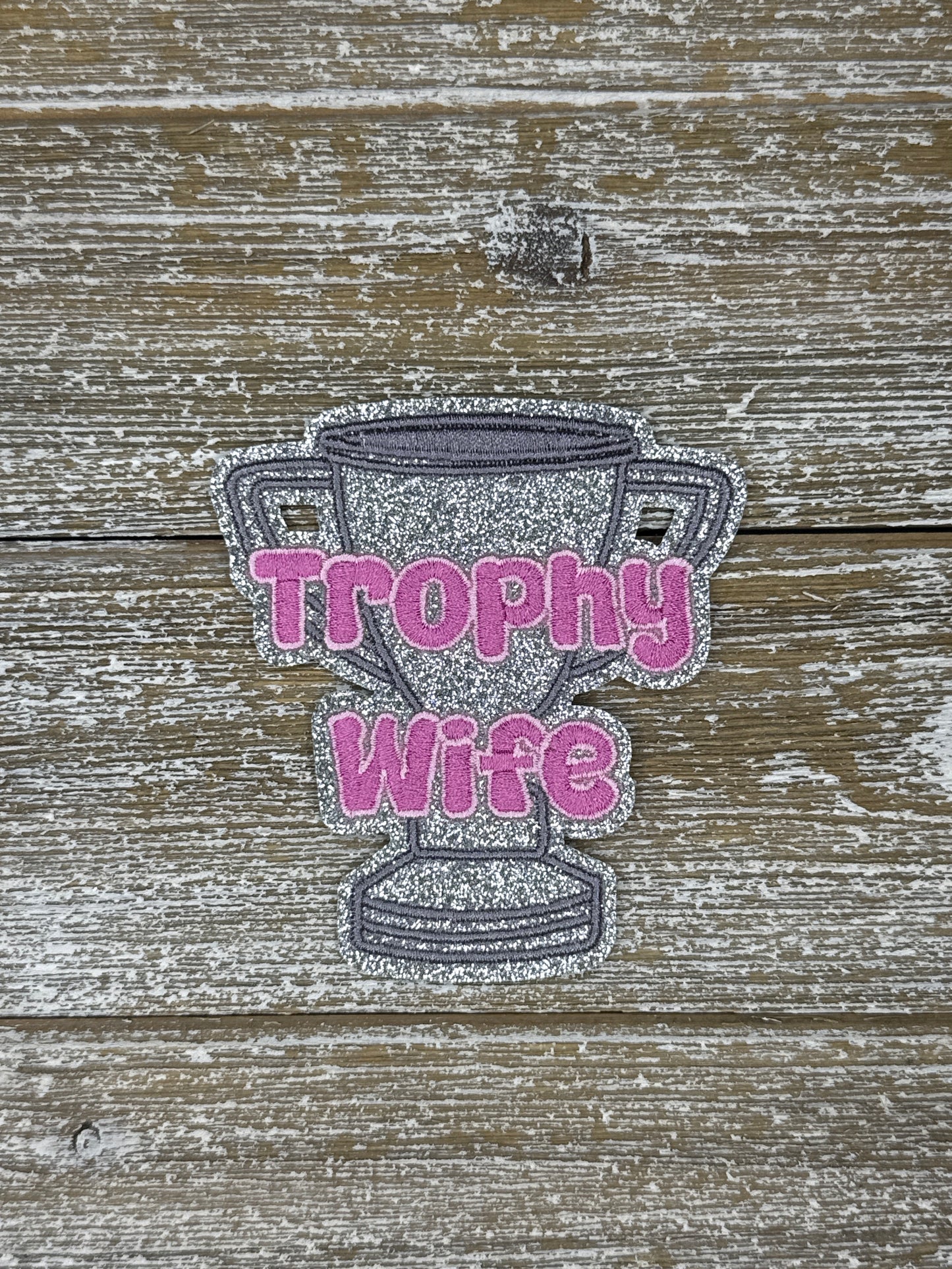 Silver Glitter Trophy Wife