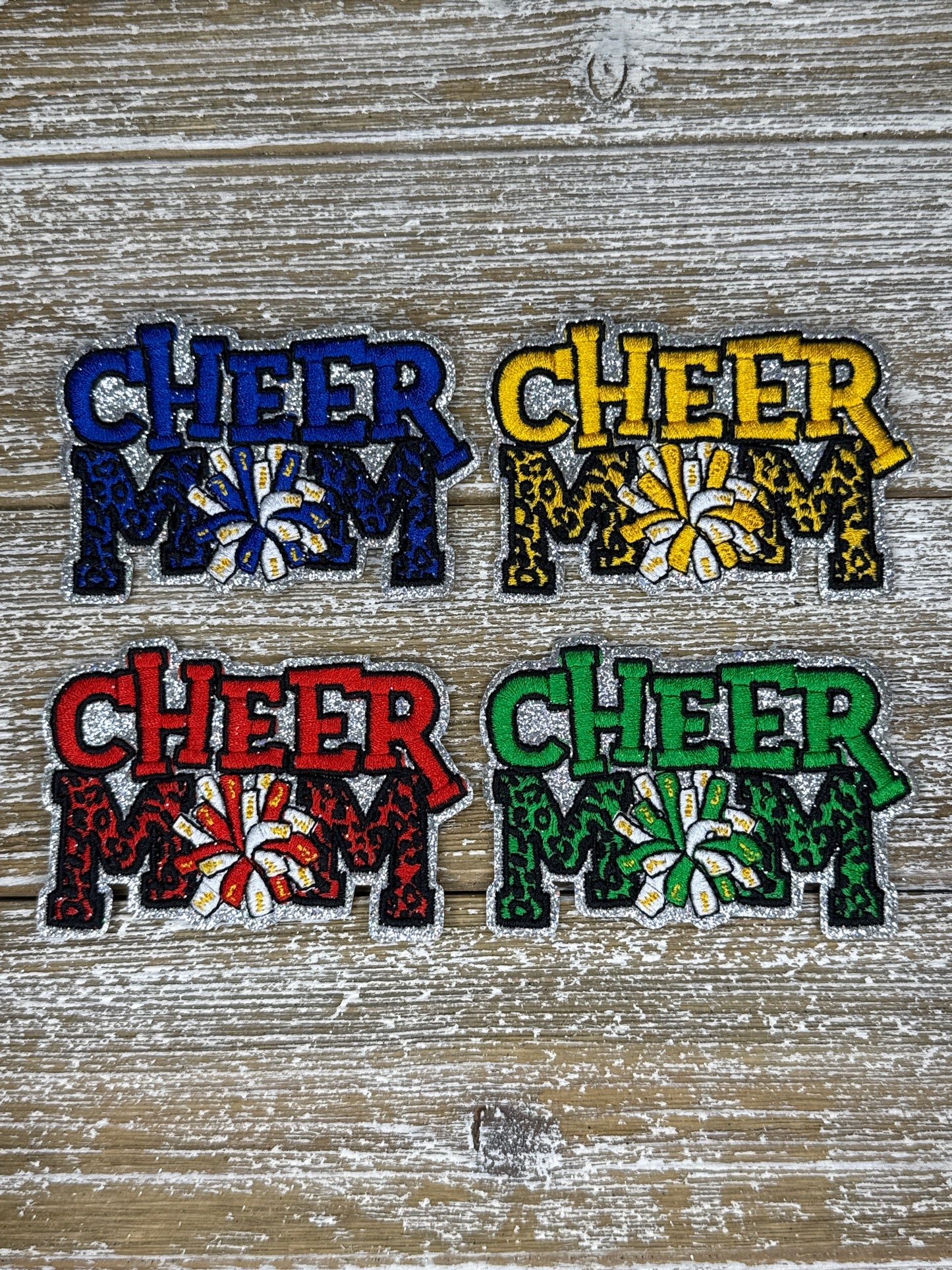 Silver Glitter Cheer Mom