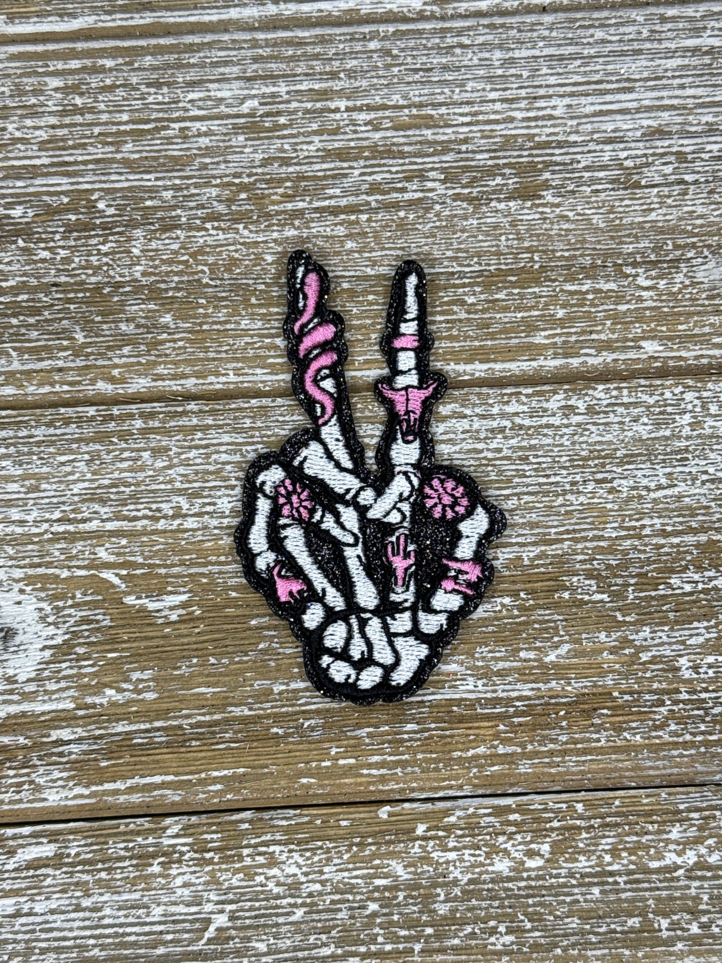 Skeleton Peace Sign