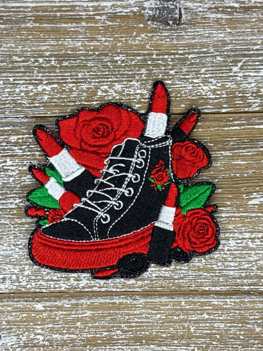 Hi-Top Sneaker, Roses And Lipstick