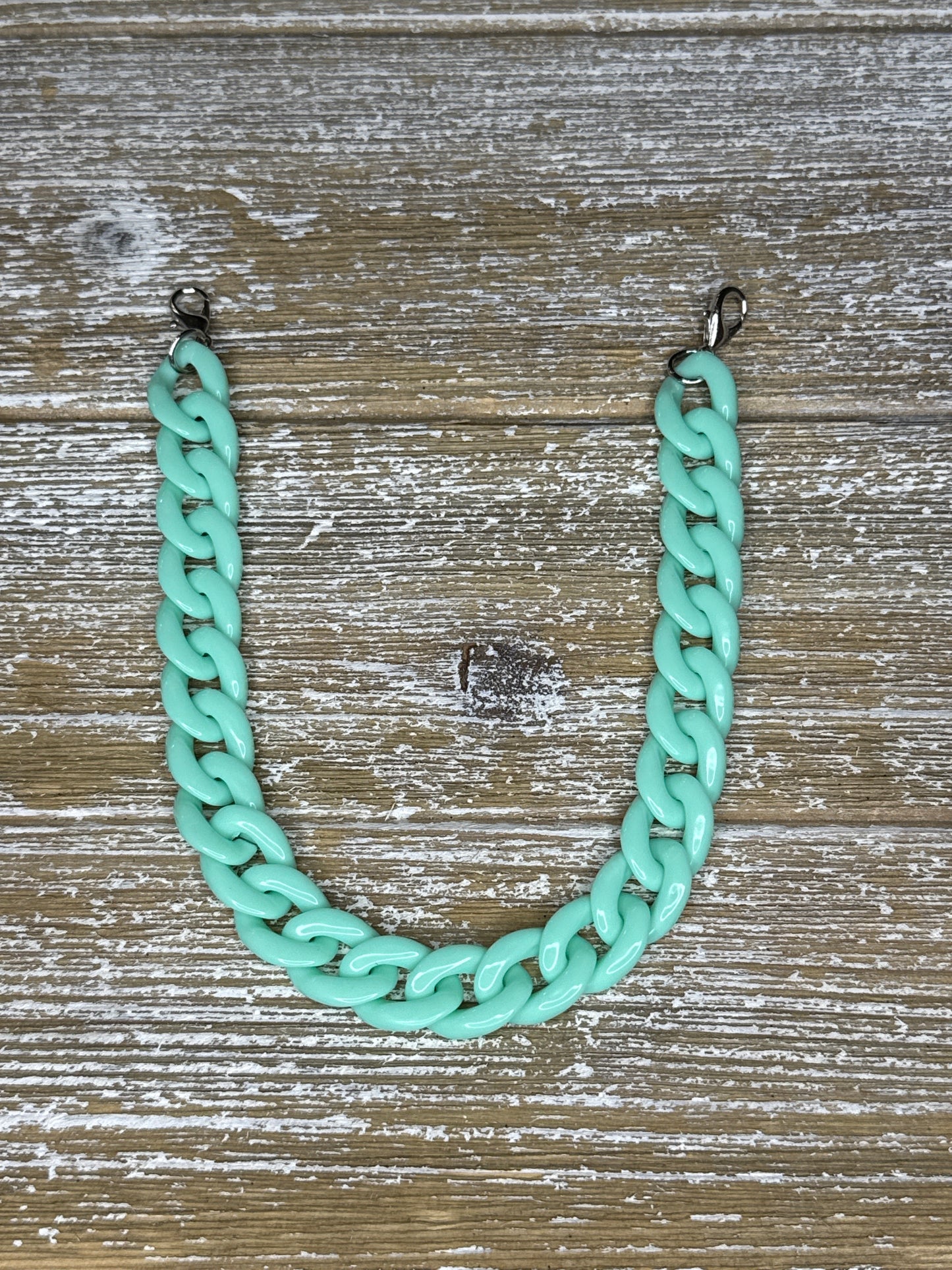 Teal Link Hat Chain