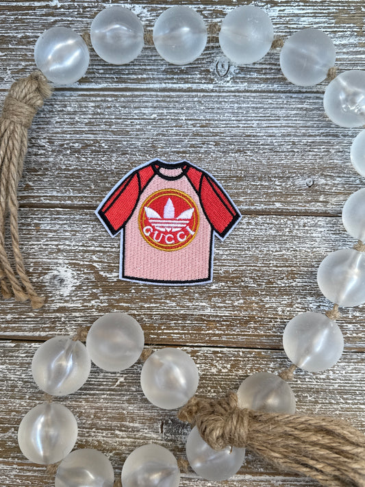 Coral and White GG T-shirt
