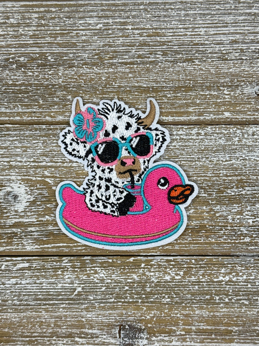 Cute Cow In Ducky Float