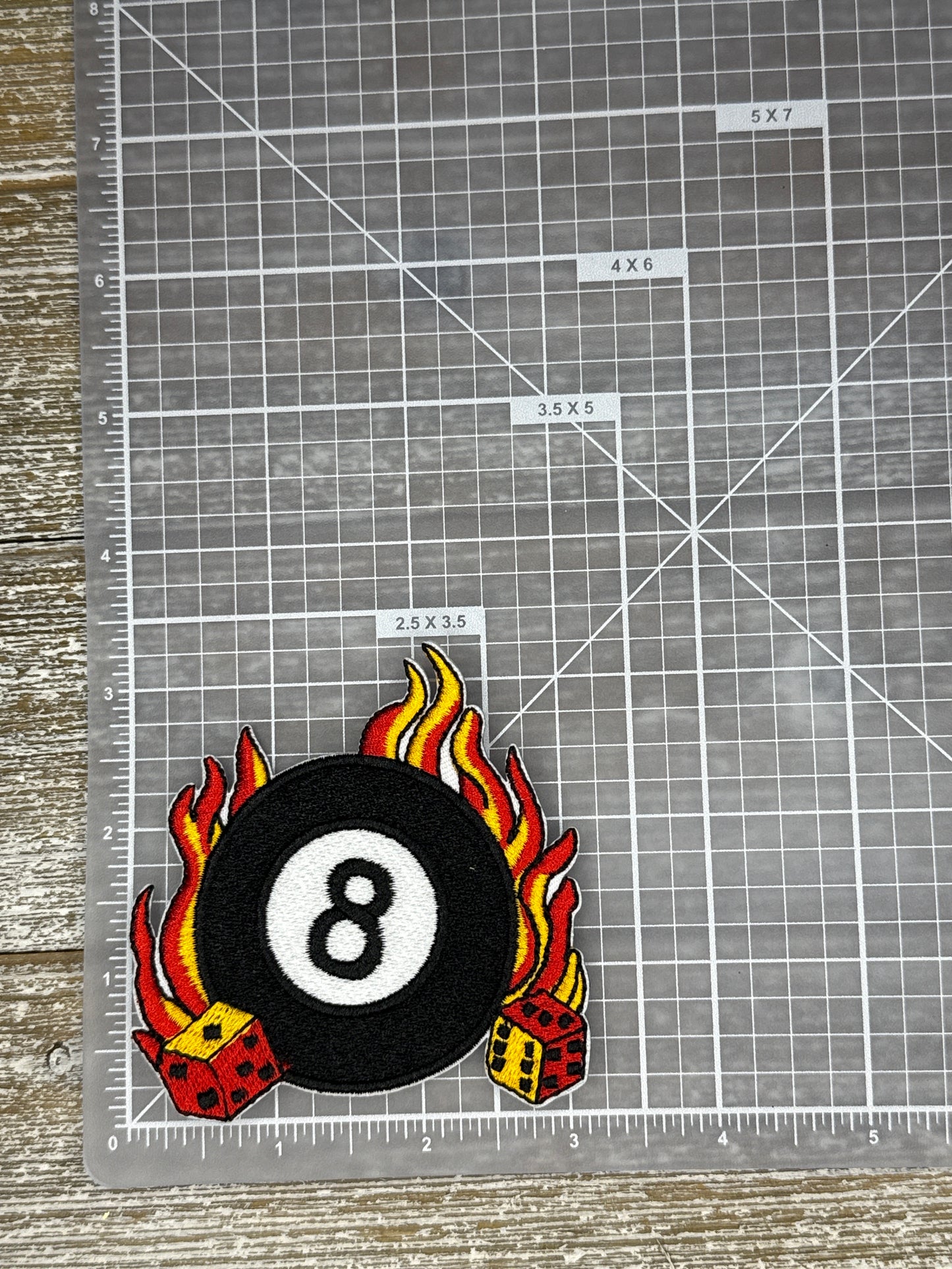 Flaming 8 Ball Dice