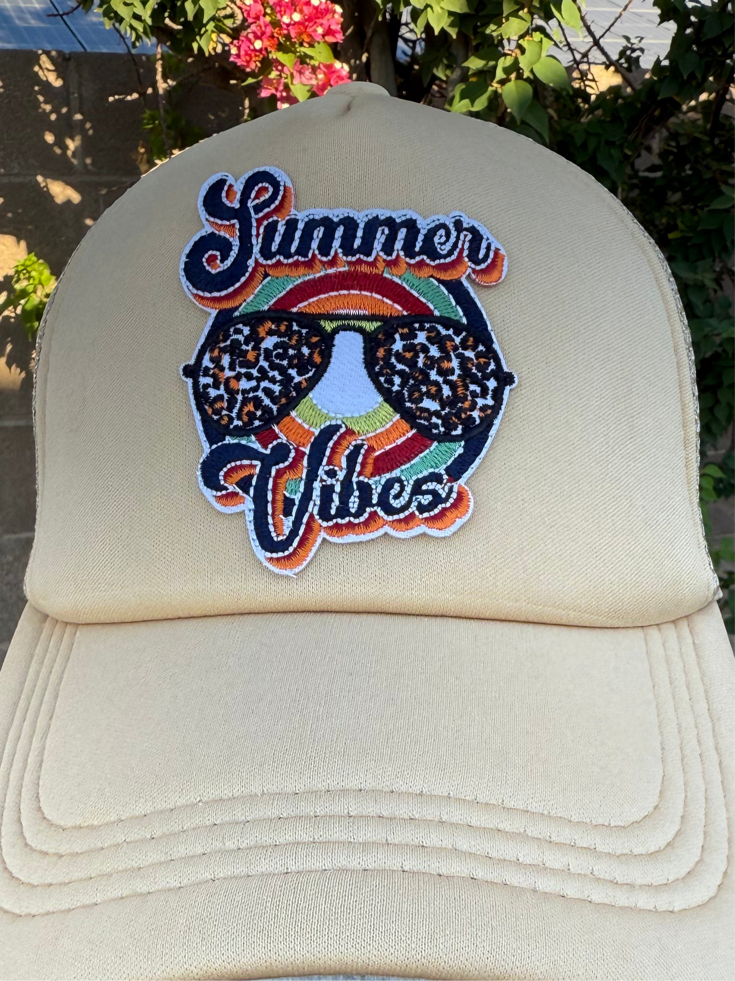 Leopard Glasses Summer Vibes Patch Hat