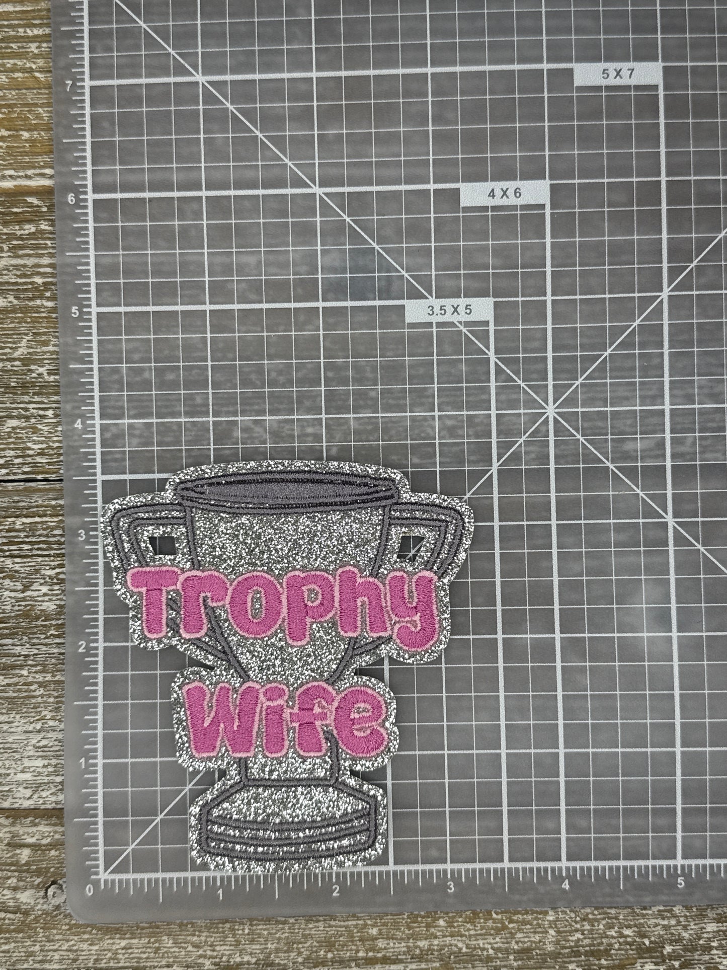 Silver Glitter Trophy Wife