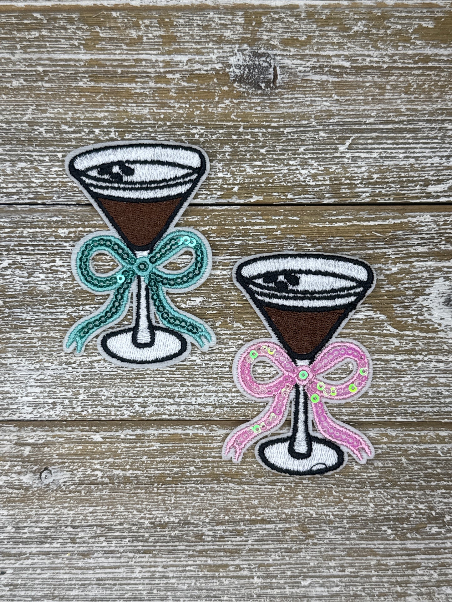 Sequined Martini Glasses