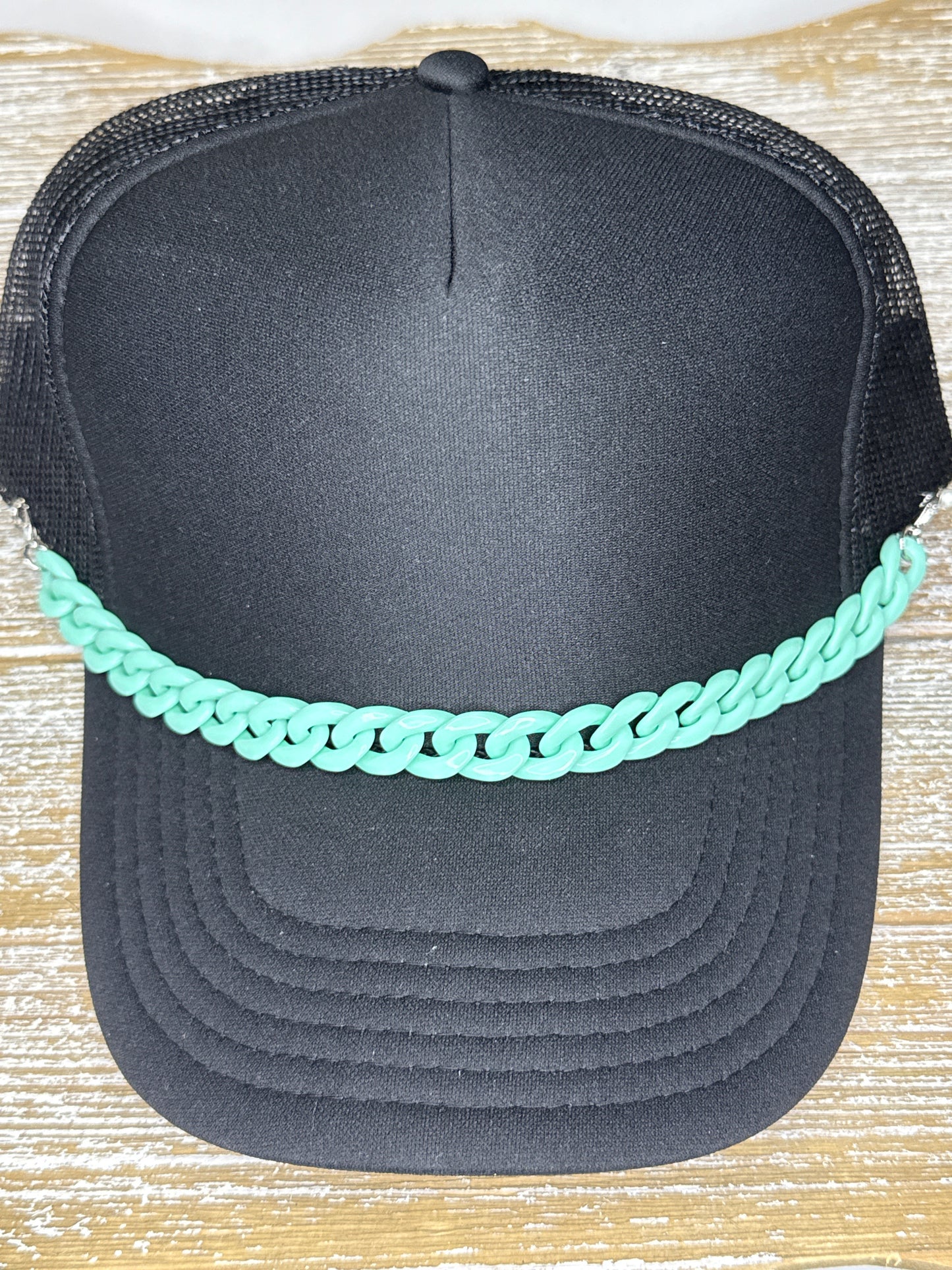 Teal Link Hat Chain