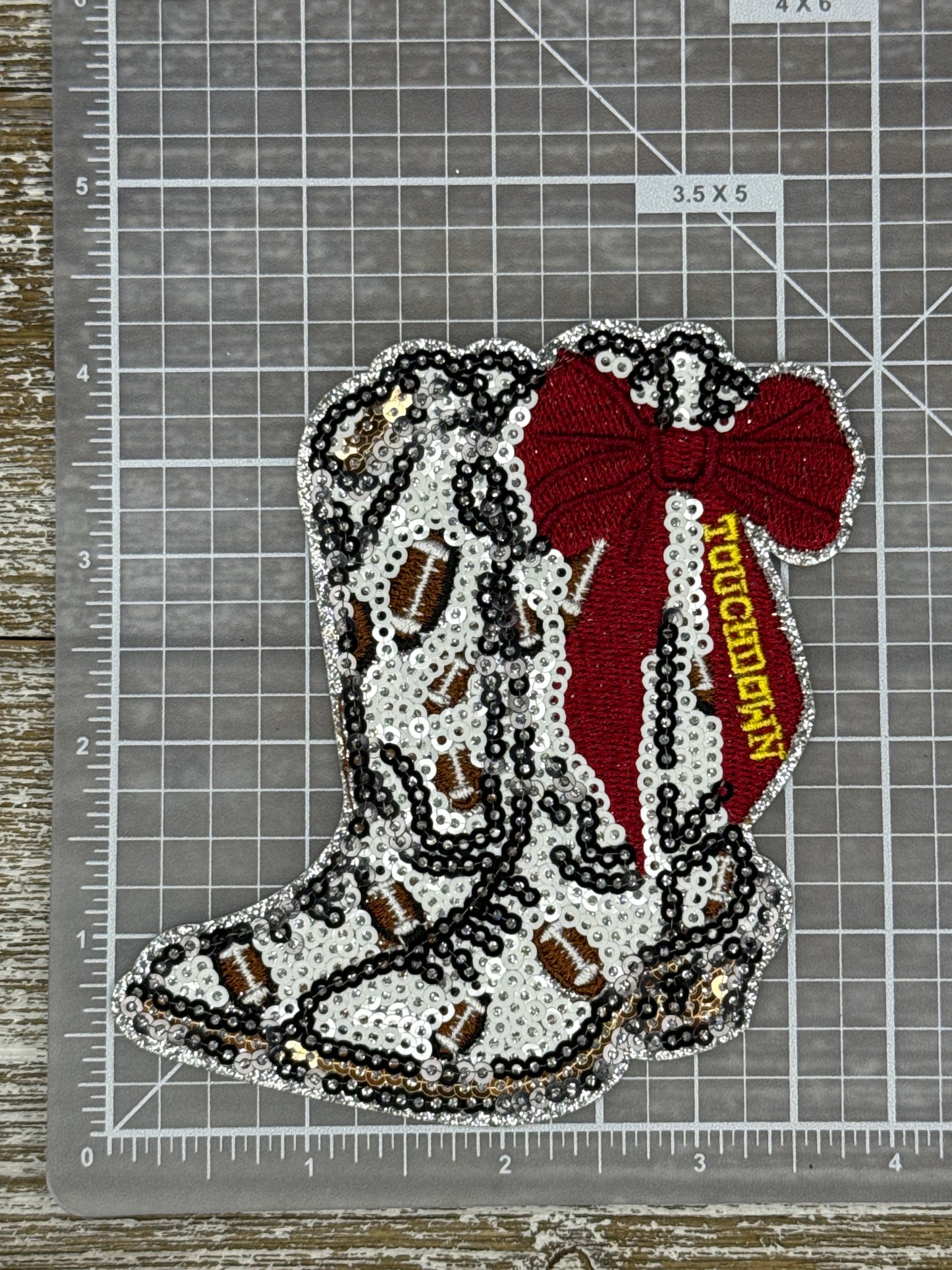 Sequin Touchdown Bow Cowgirl/boy Boot
