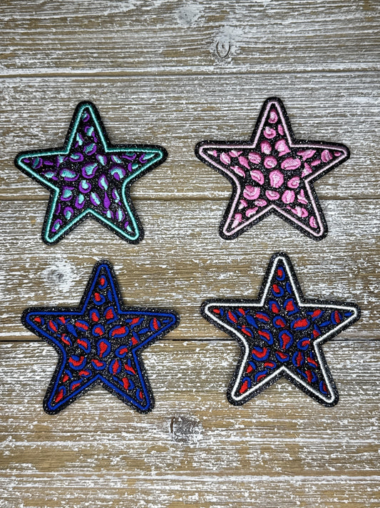 Glitter Leopard Stars