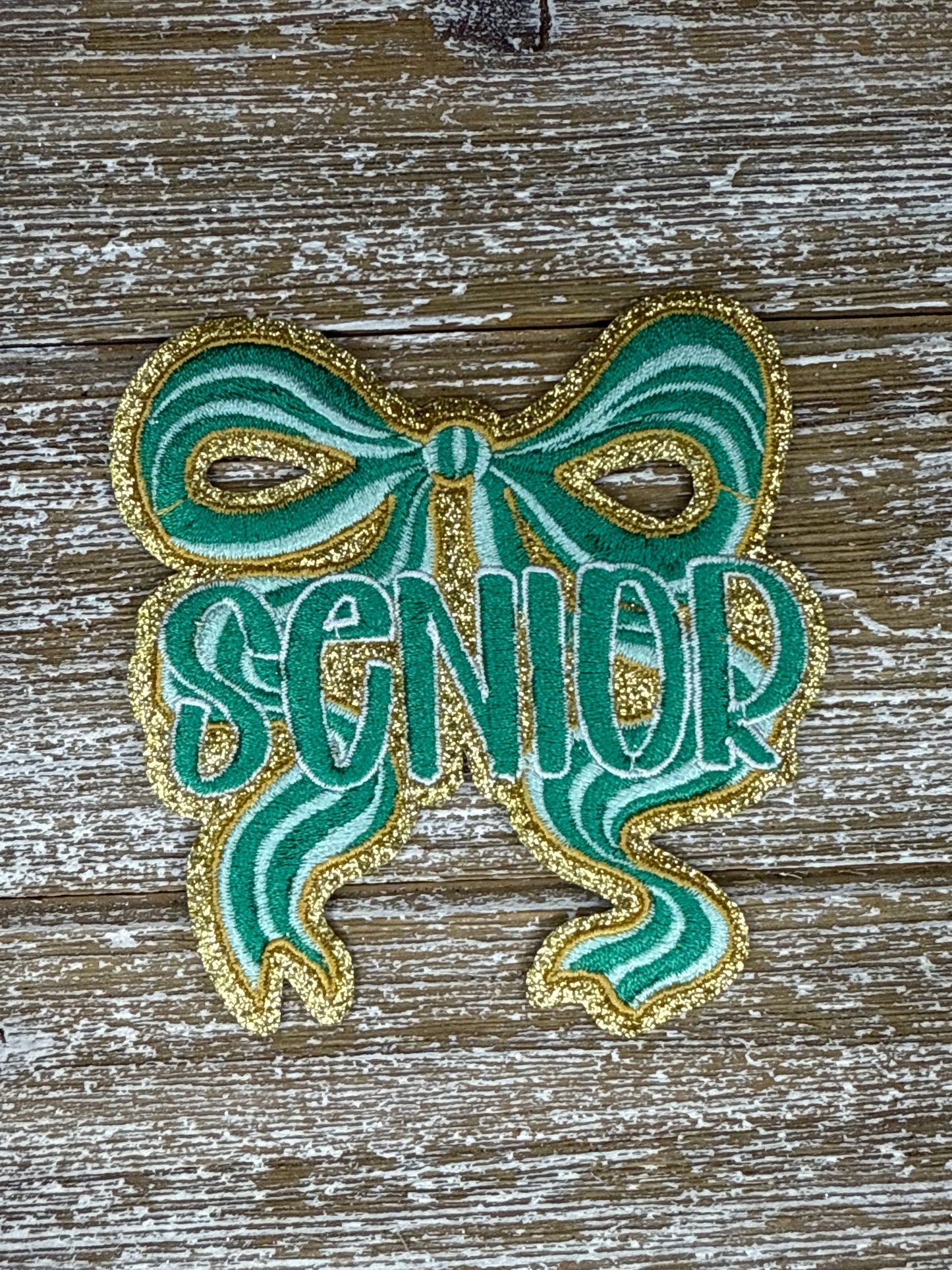 Gold Glitter Senior Bow