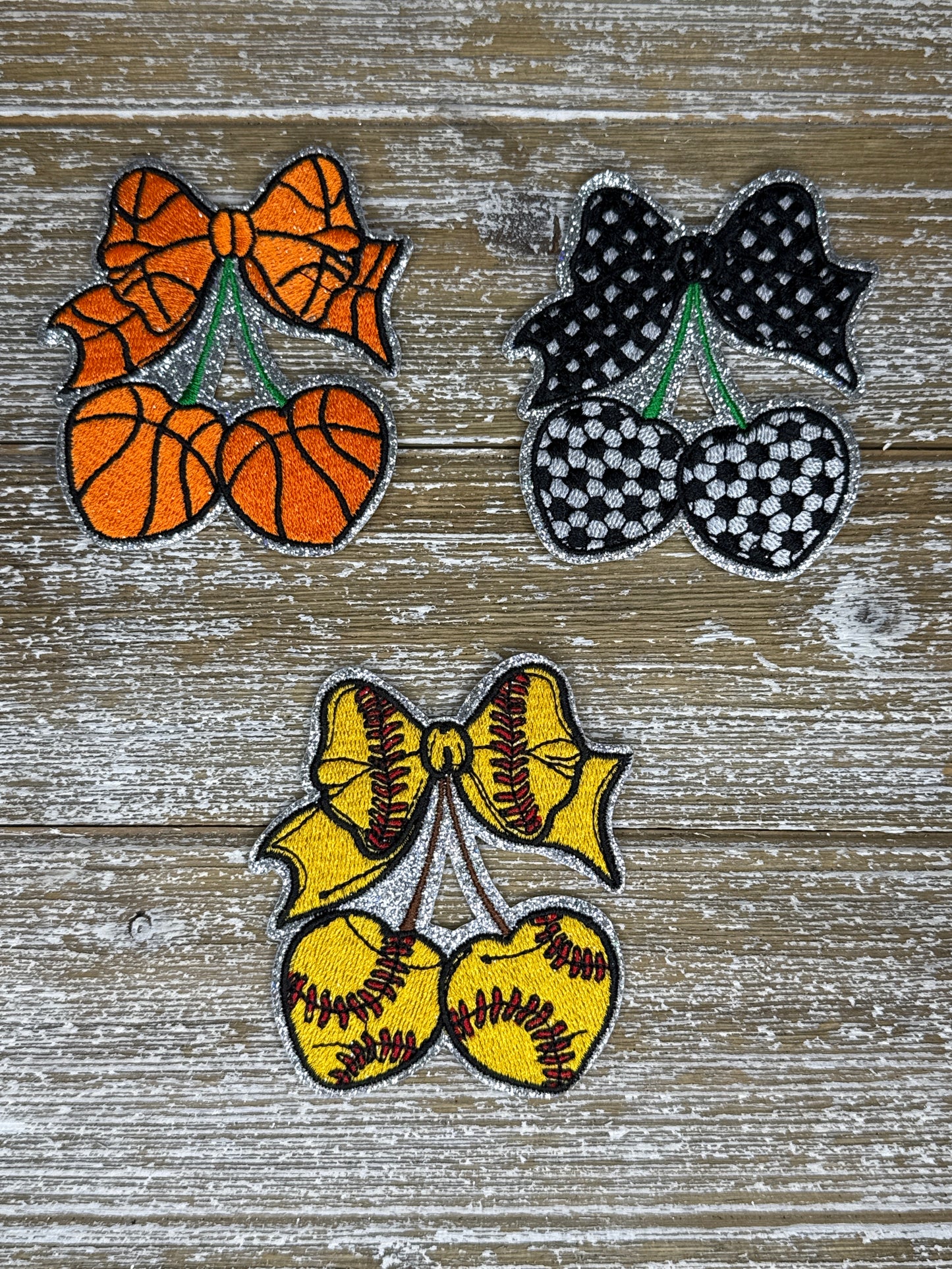 Silver Glitter Sports Cherries