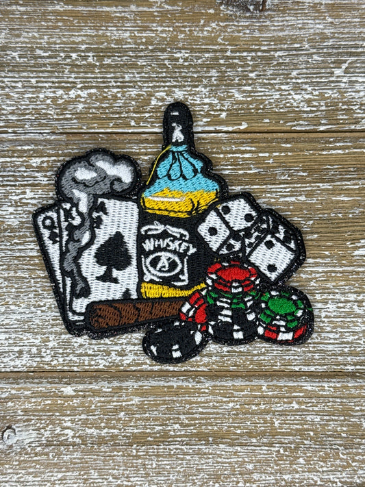 Cigar, Dice, Chips, Whiskey