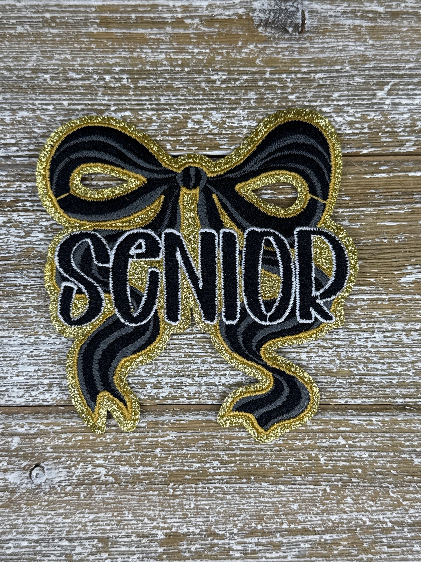 Gold Glitter Senior Bow