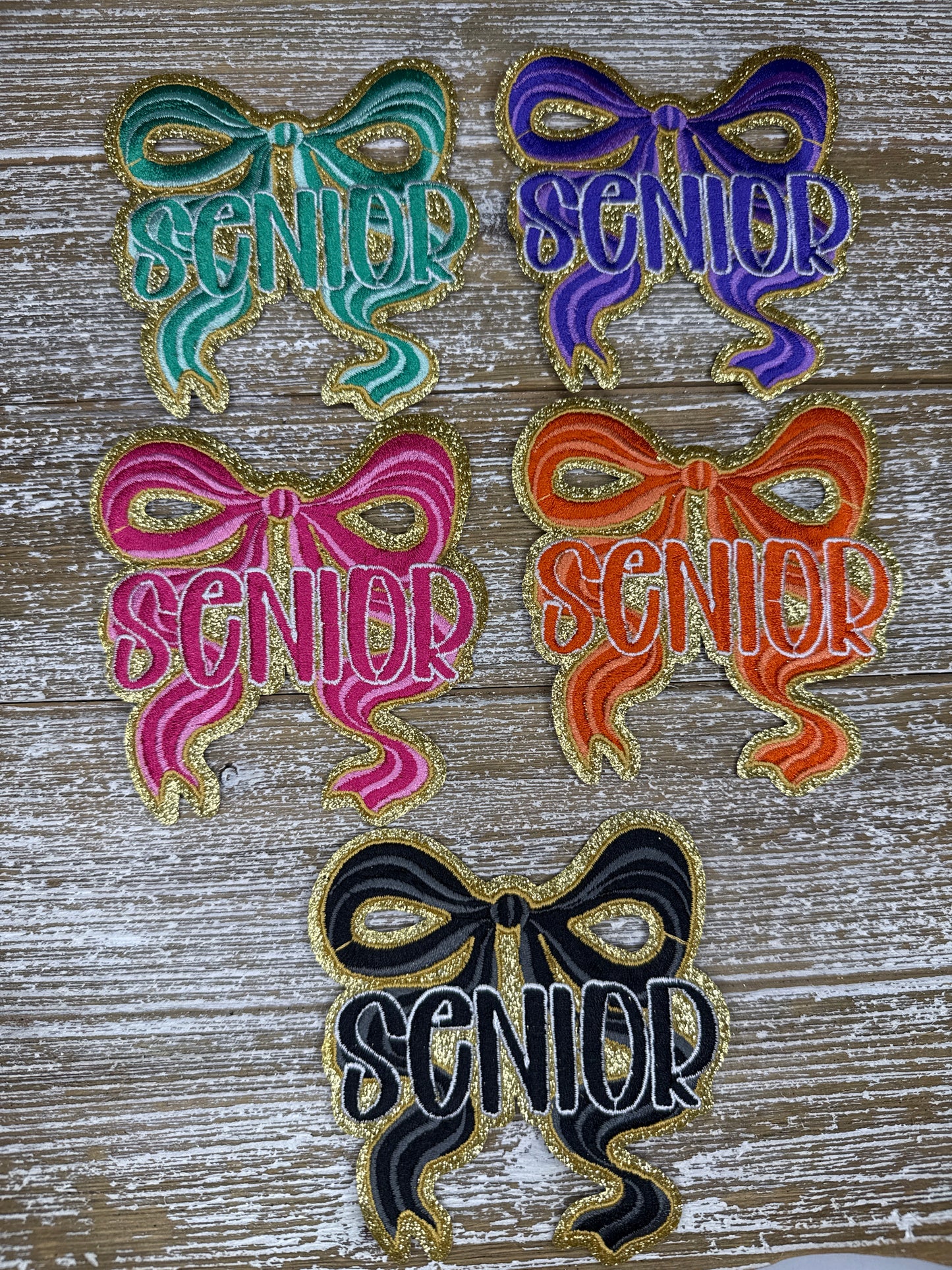 Gold Glitter Senior Bow