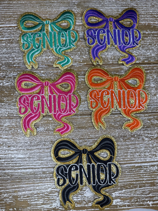 Gold Glitter Senior Bow