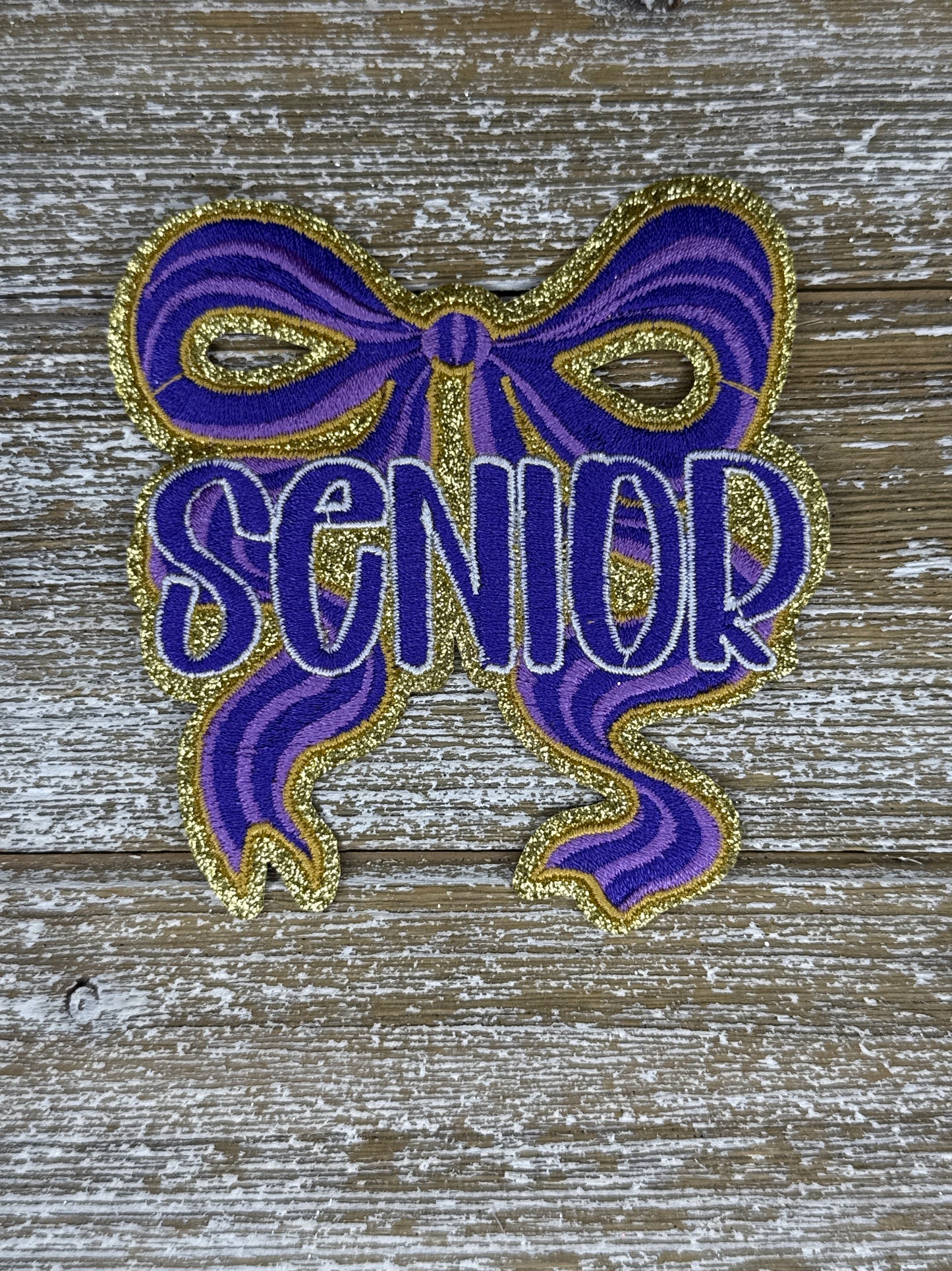 Gold Glitter Senior Bow